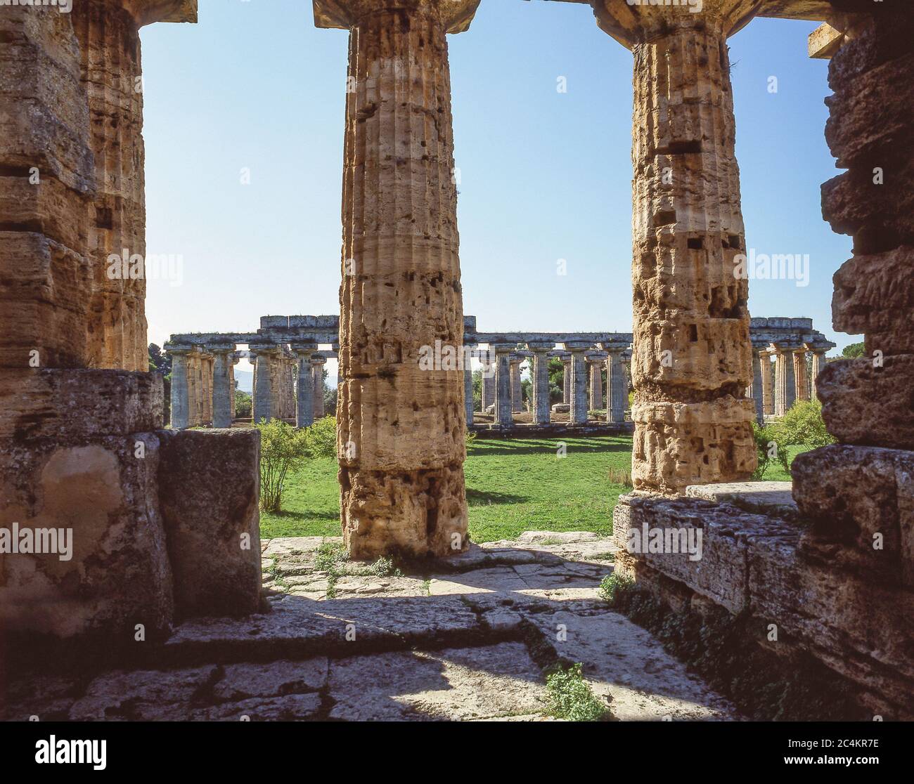 Premier Temple de Hera du deuxième Temple de Hera, Paestum, province de Salerne, région Campanie, Italie Banque D'Images