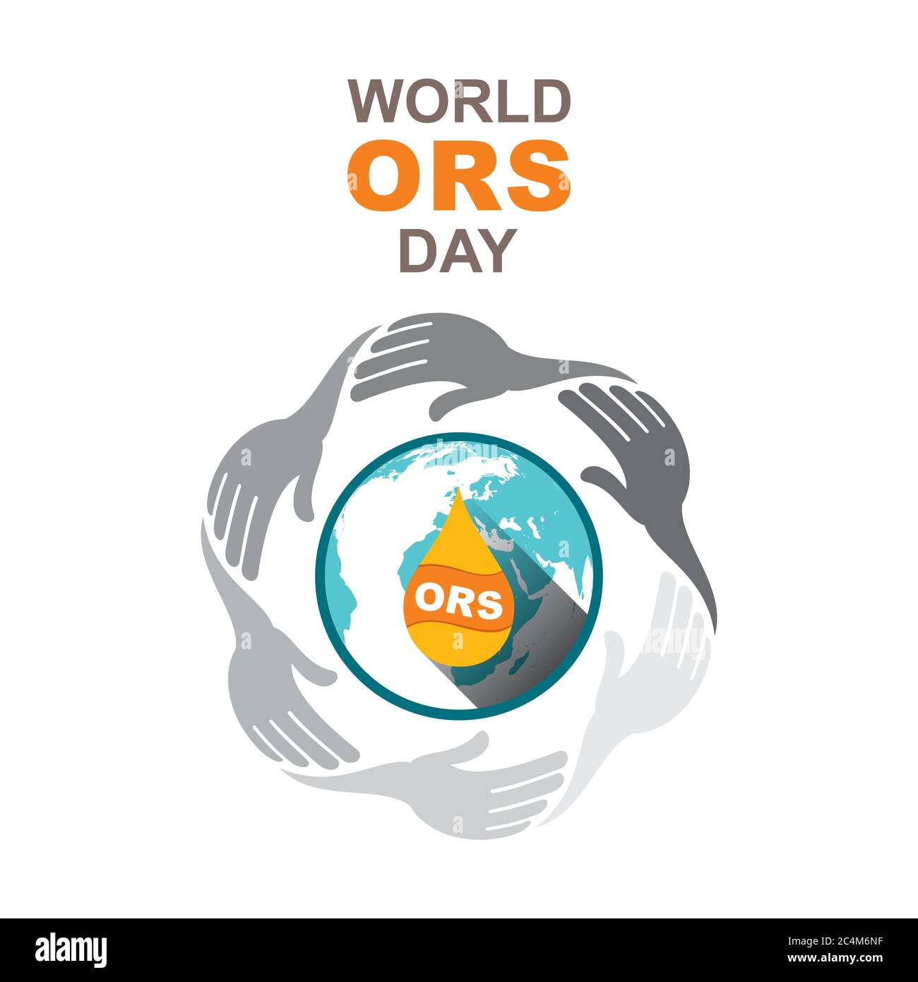 Illustration vectorielle de l'affiche ou de la bannière de la journée ORS mondiale Illustration de Vecteur