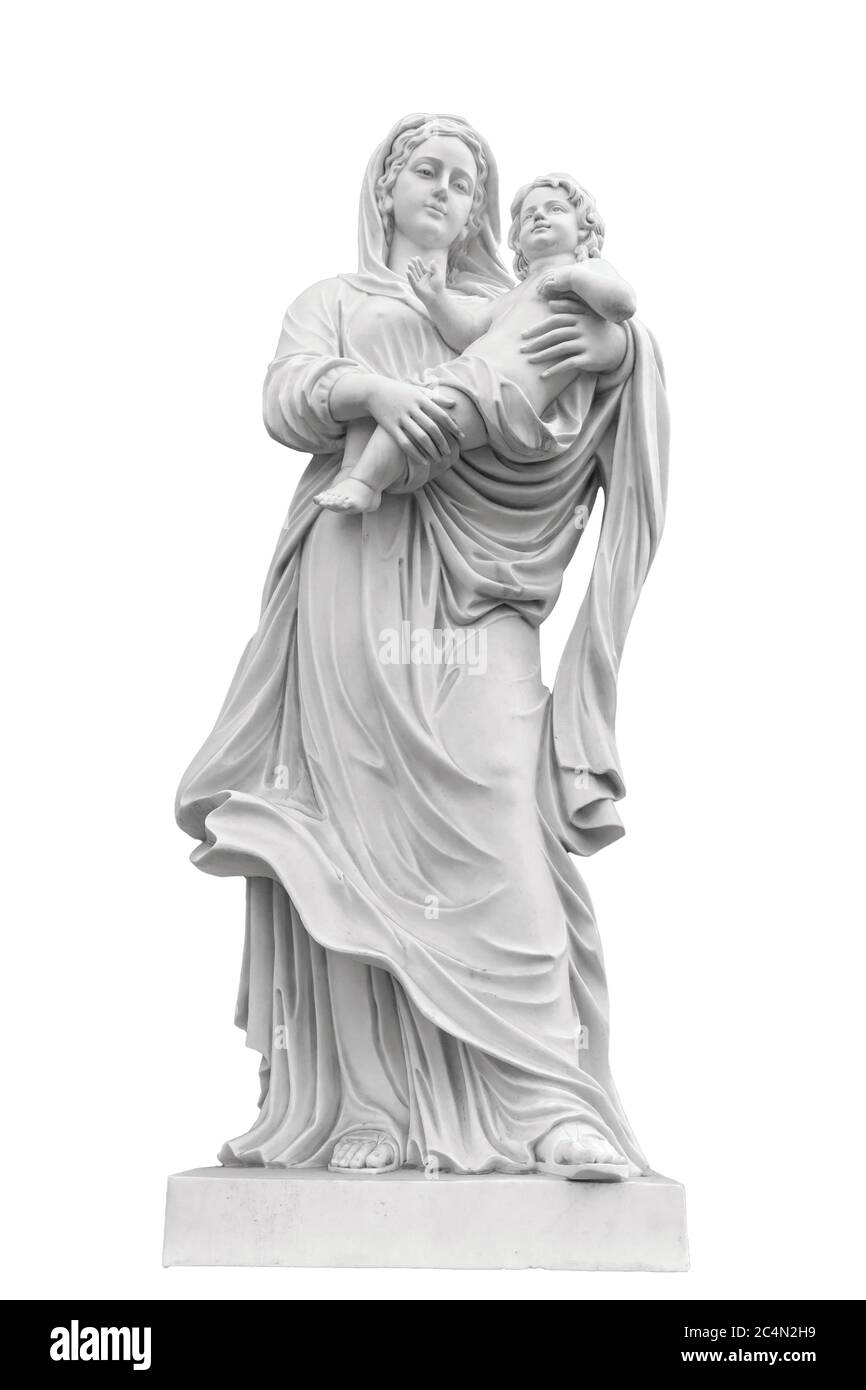 Statue de la Vierge Marie avec son bébé Banque D'Images Statue de la Vierge Marie avec son bébé Banque D'Images