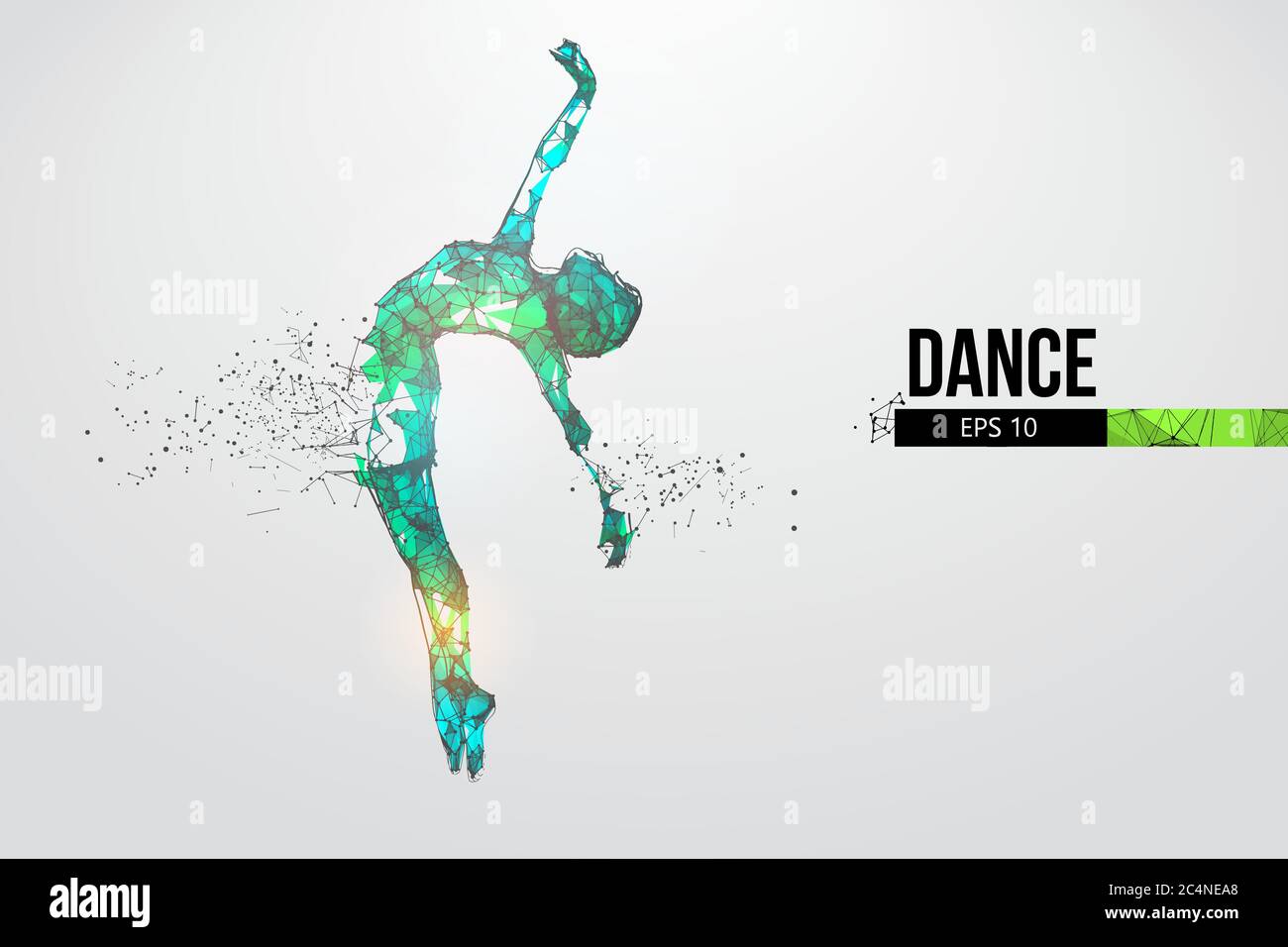 Silhouette abstraite d'une femme dansante en filaire. Danseuse, fille, ballerine sur fond blanc. Illustration vectorielle. Illustration de Vecteur