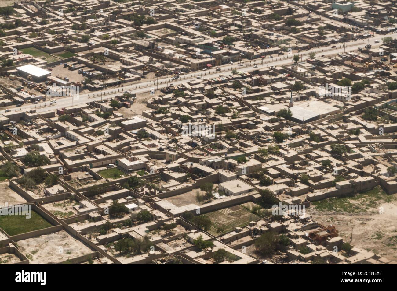 Maisons avec la connectivité de route et d'allée à kaboul Afghanistan Banque D'Images