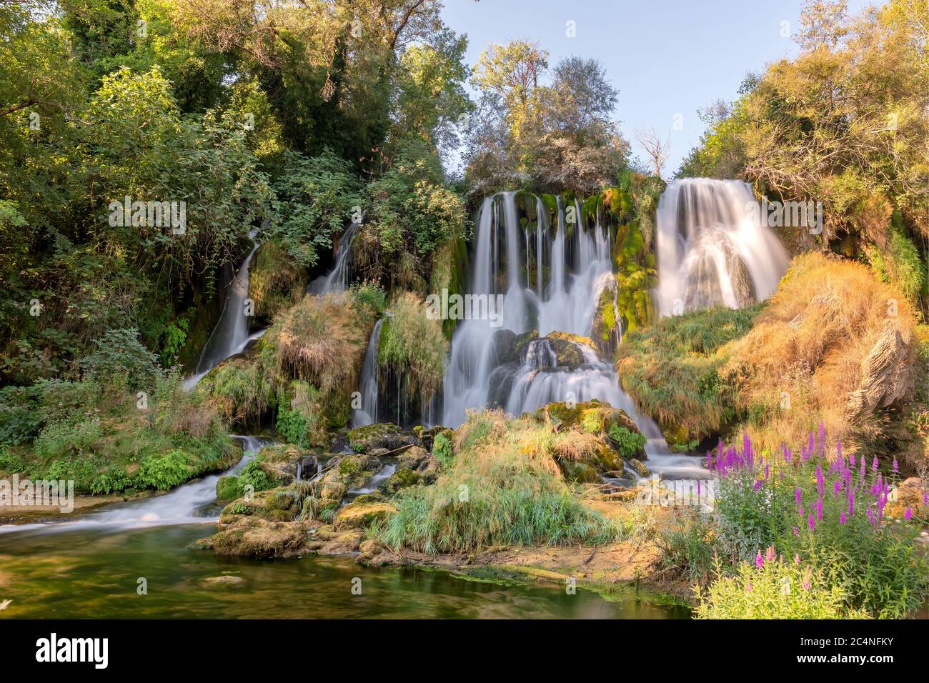 Cascade de Kravica sur la rivière Trebizat, Bosnie-Herzégovine Banque D'Images