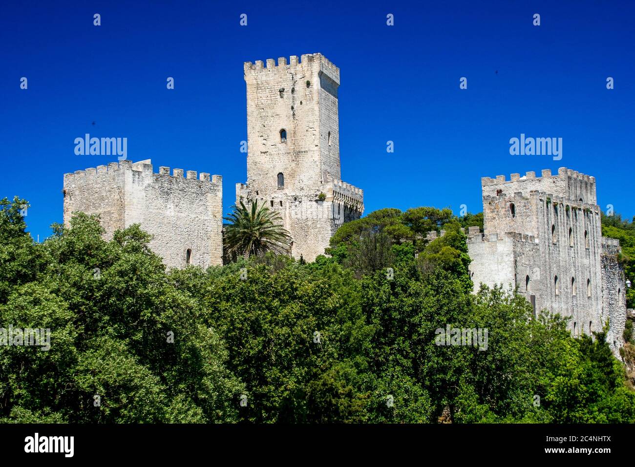Il castello di Venere à Erice (Sicile / Italie) Banque D'Images