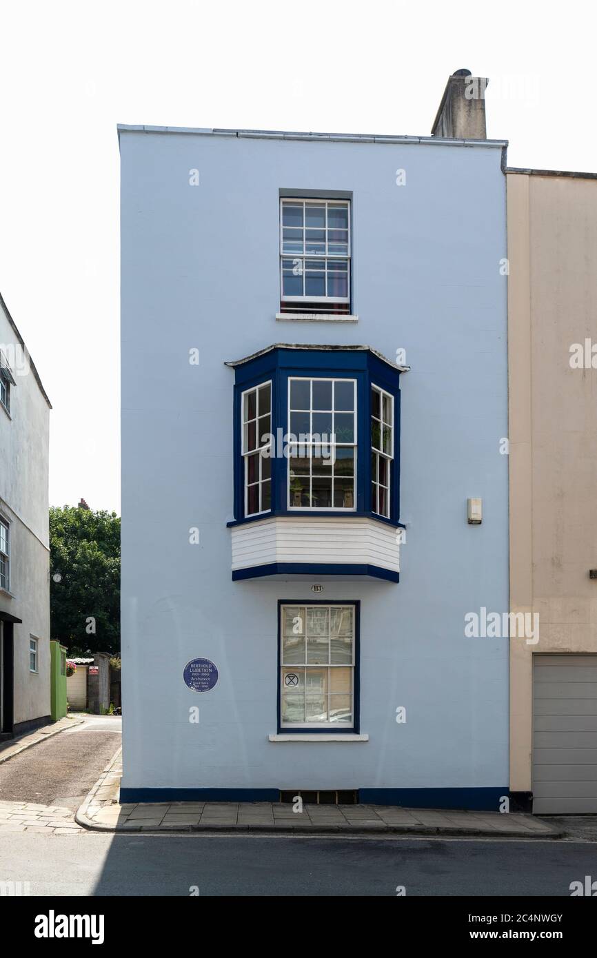 Autrefois la maison de l'architecte Berthold Lubetkin, Clifton Village, ville de Bristol, Angleterre, Royaume-Uni Banque D'Images