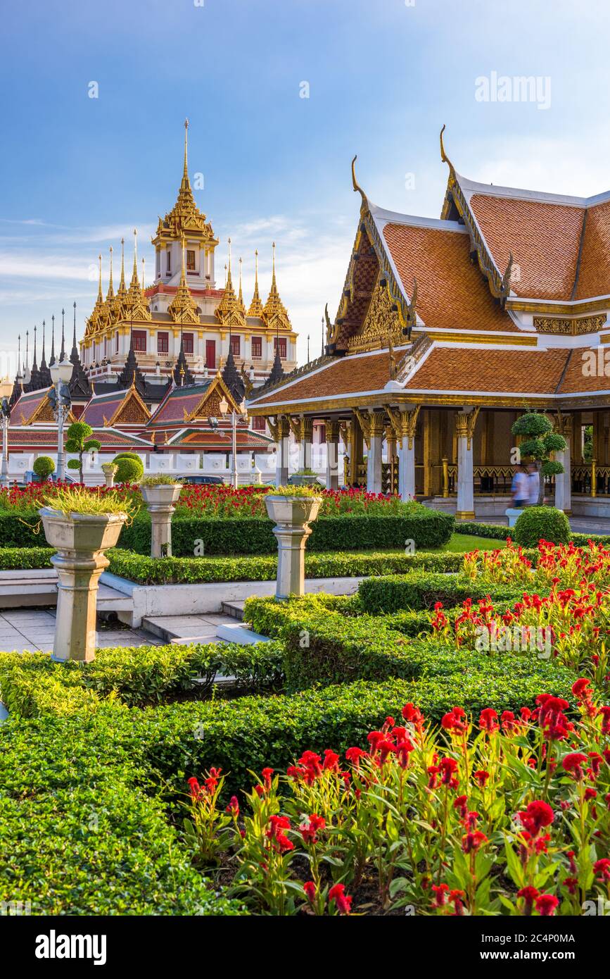 Temple Wat Ratchanatdaram à Bangkok, Thaïlande. Banque D'Images