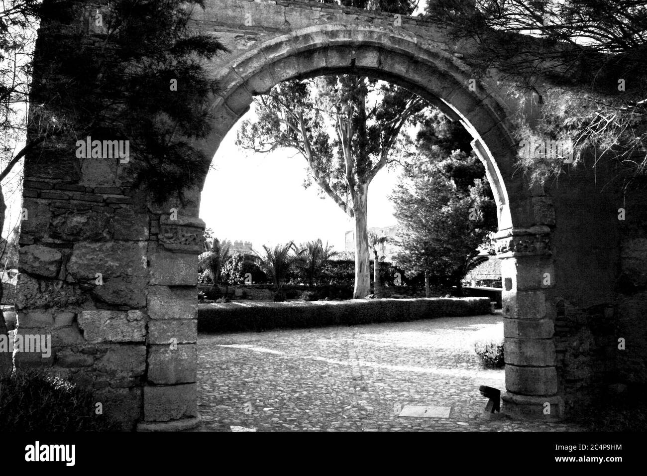 Almería, Andalousie, Espagne, Europe. La citadelle arabe fortifiée de l'Alcazaba, construite par Abd ar-Rahman III au Xe siècle. Banque D'Images