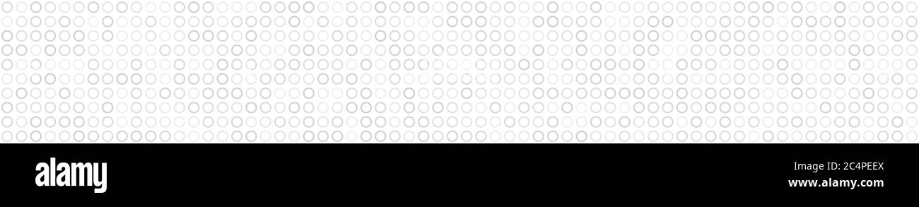 Bannière horizontale abstraite ou arrière-plan de petits anneaux en blanc. Illustration de Vecteur