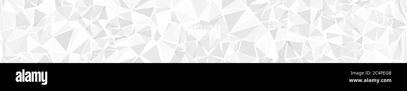 Bannière horizontale abstraite ou arrière-plan de triangles en blanc. Illustration de Vecteur