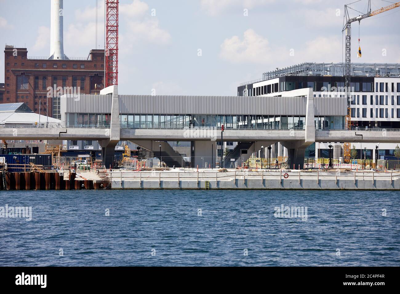 Station Orientkaj (métro de Copenhague), conçue par Cobe + Arup, achevée en 2020 ; Copenhague Nordhavn, Danemark Banque D'Images