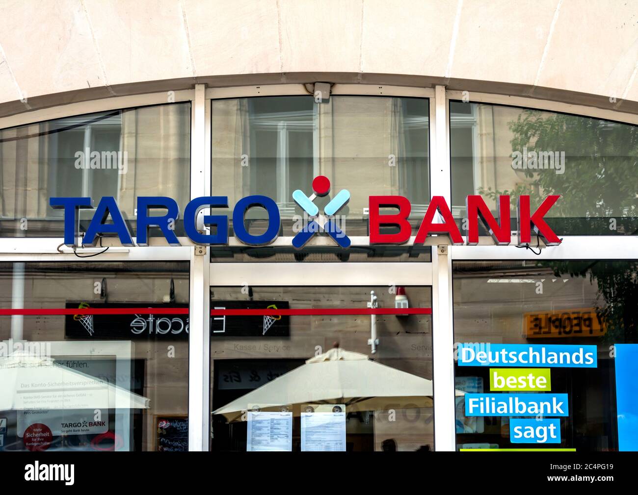 Furth, ALLEMAGNE : logo de la succursale de la banque Targo. Targobank (anciennement Citibank, Allemagne) est la branche allemande de la banque de détail du crédit mutuel. Banque D'Images