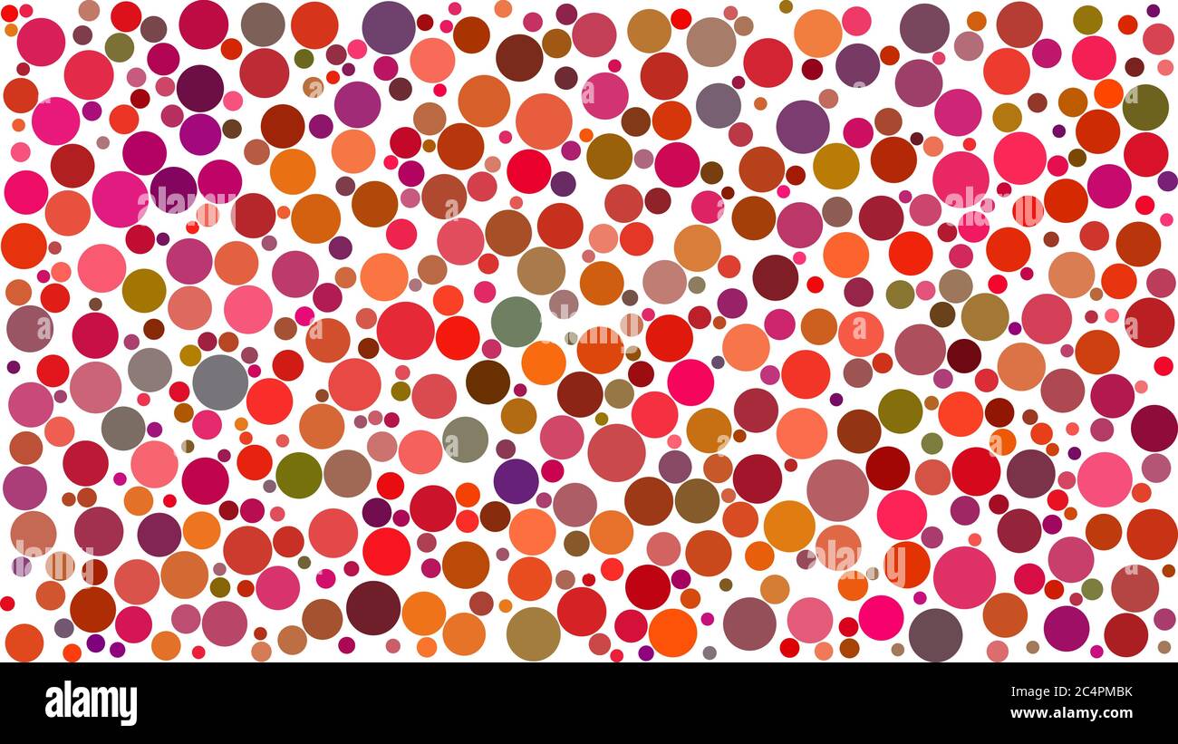 Arrière-plan abstrait de cercles de différentes tailles dans des tons de rouge sur fond blanc. Illustration de Vecteur
