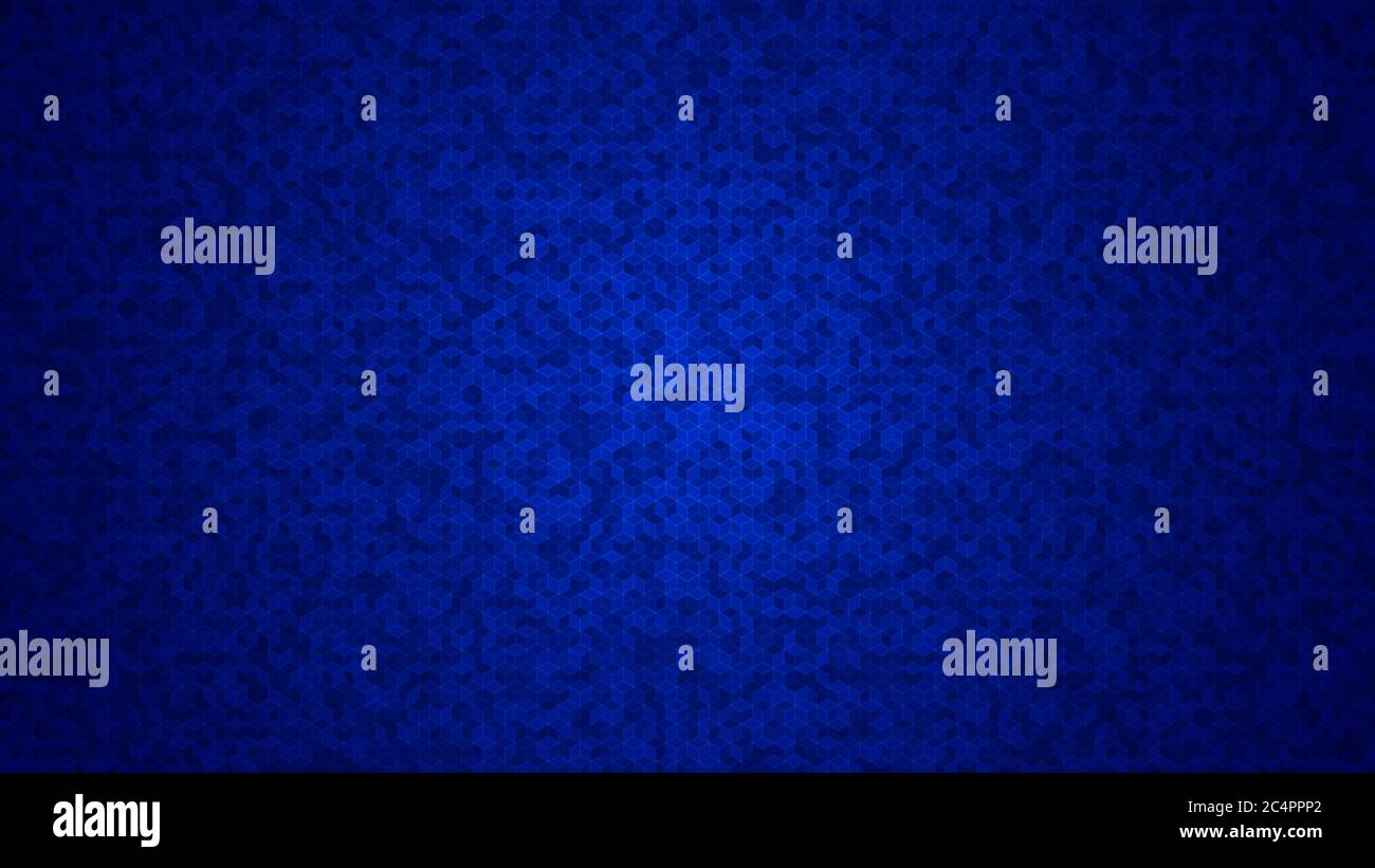 Arrière-plan abstrait de petits cubes isométriques en bleu. Illustration de Vecteur