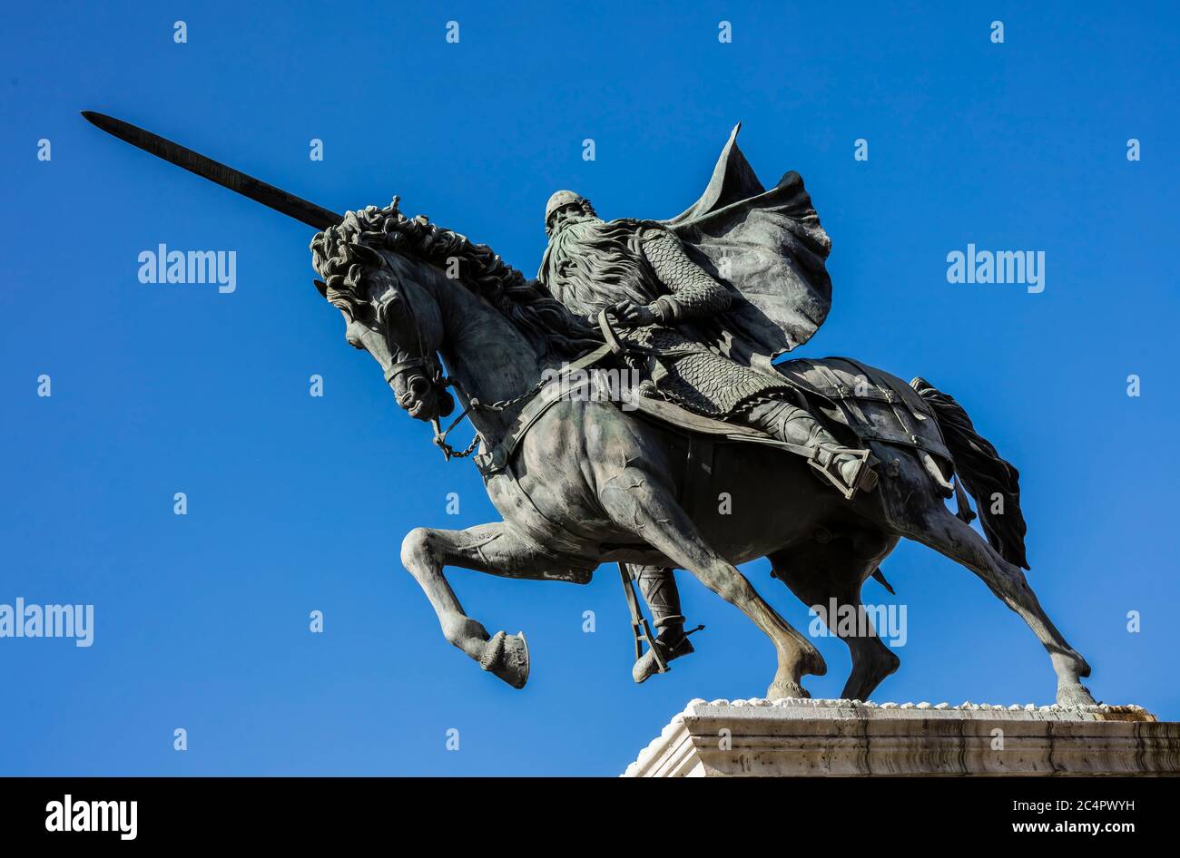 Statue d'EL CID dans la ville de Burgos, région de Castille et Leon, dans le nord de l'Espagne Banque D'Images