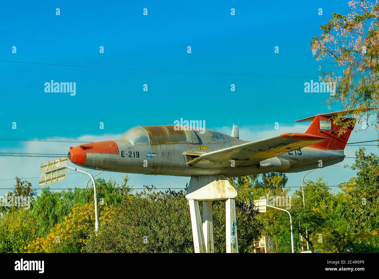 Avion de combat malvinas, mémorial de guerre, capitale de mendoza, argentine Banque D'Images