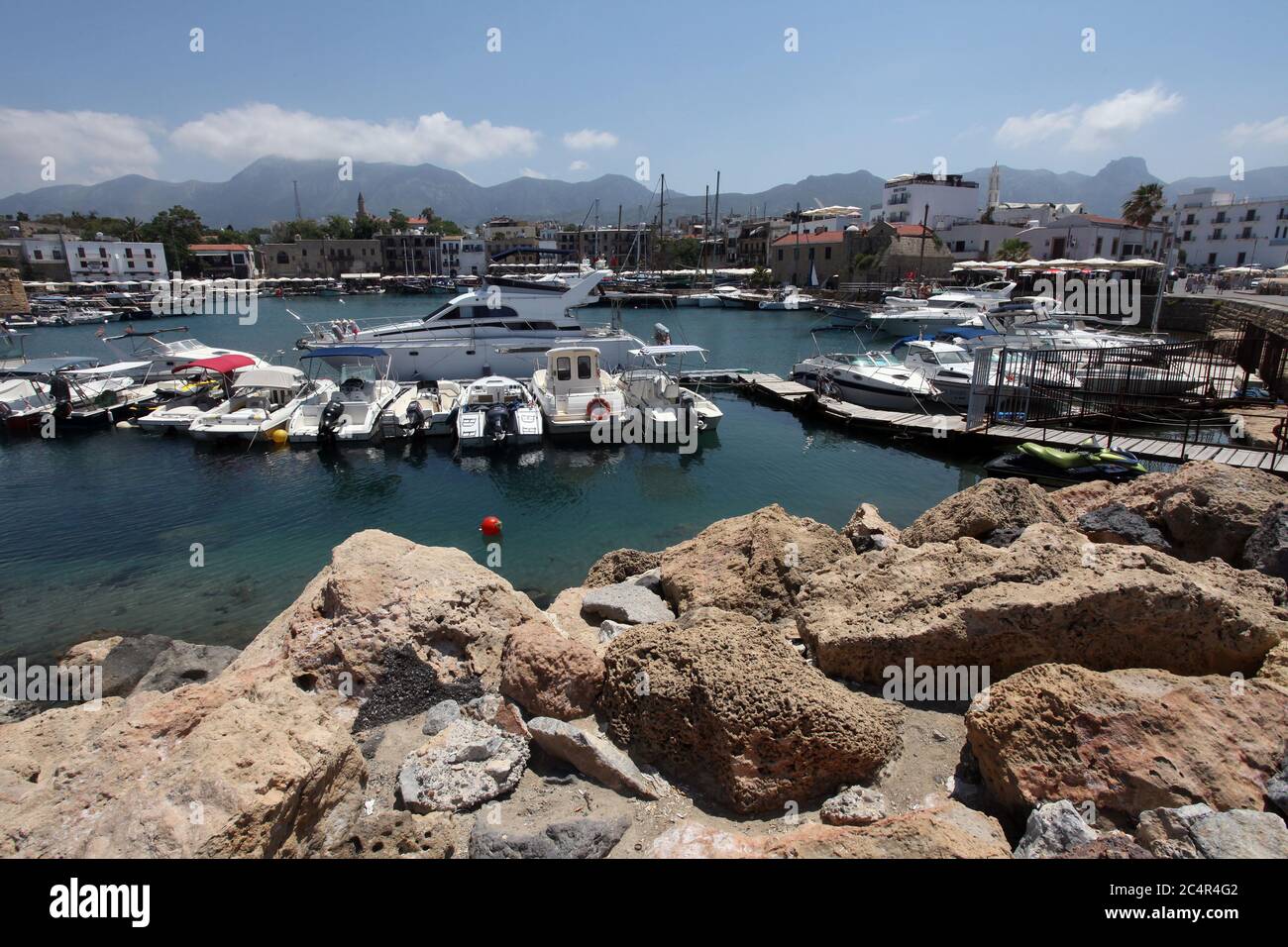 Port de Kyrenia (Girne), Chypre du Nord. Banque D'Images