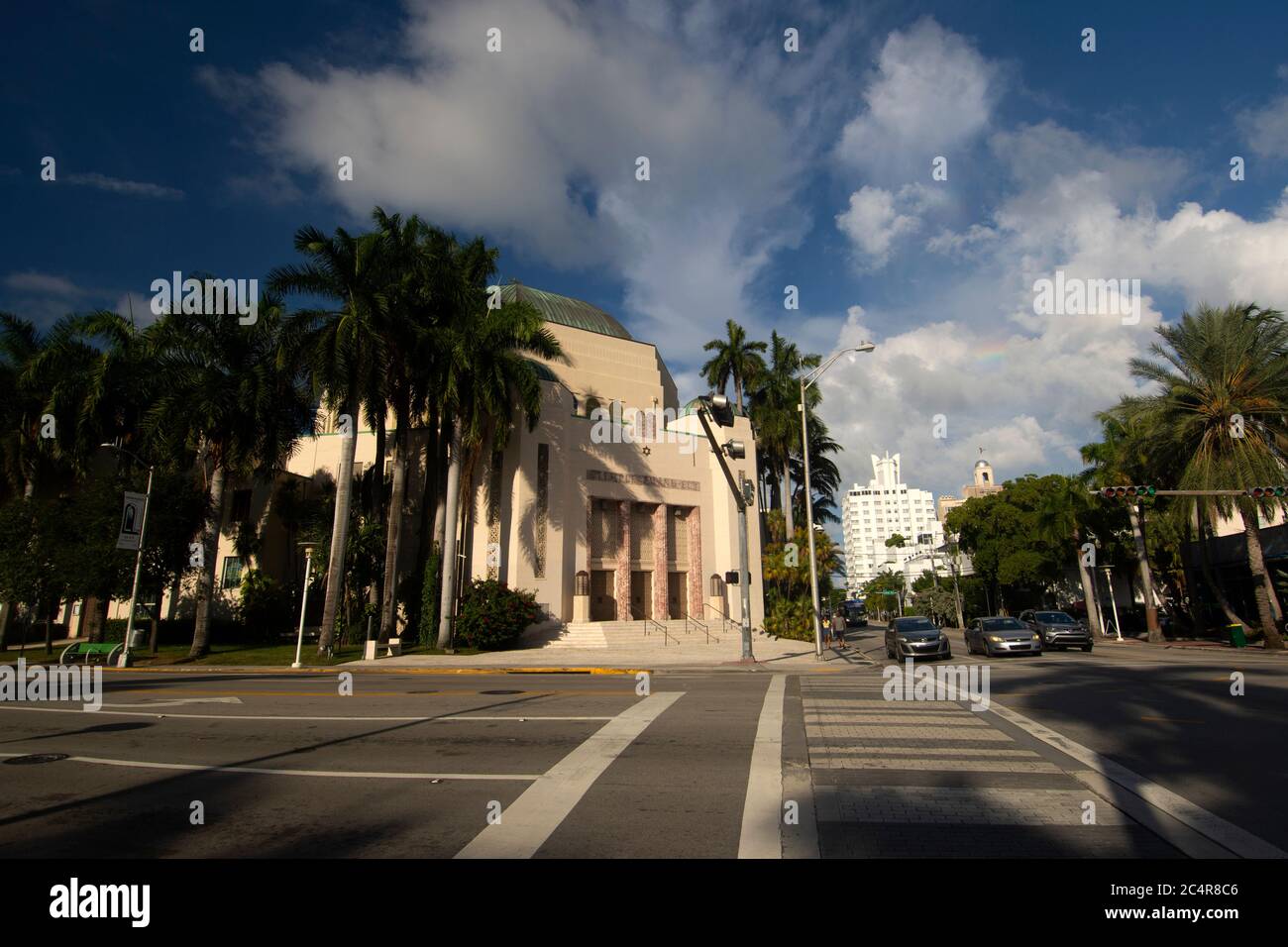 Temple Emanu-El, synagogue juive de Miami Beach, Floride, États-Unis Banque D'Images
