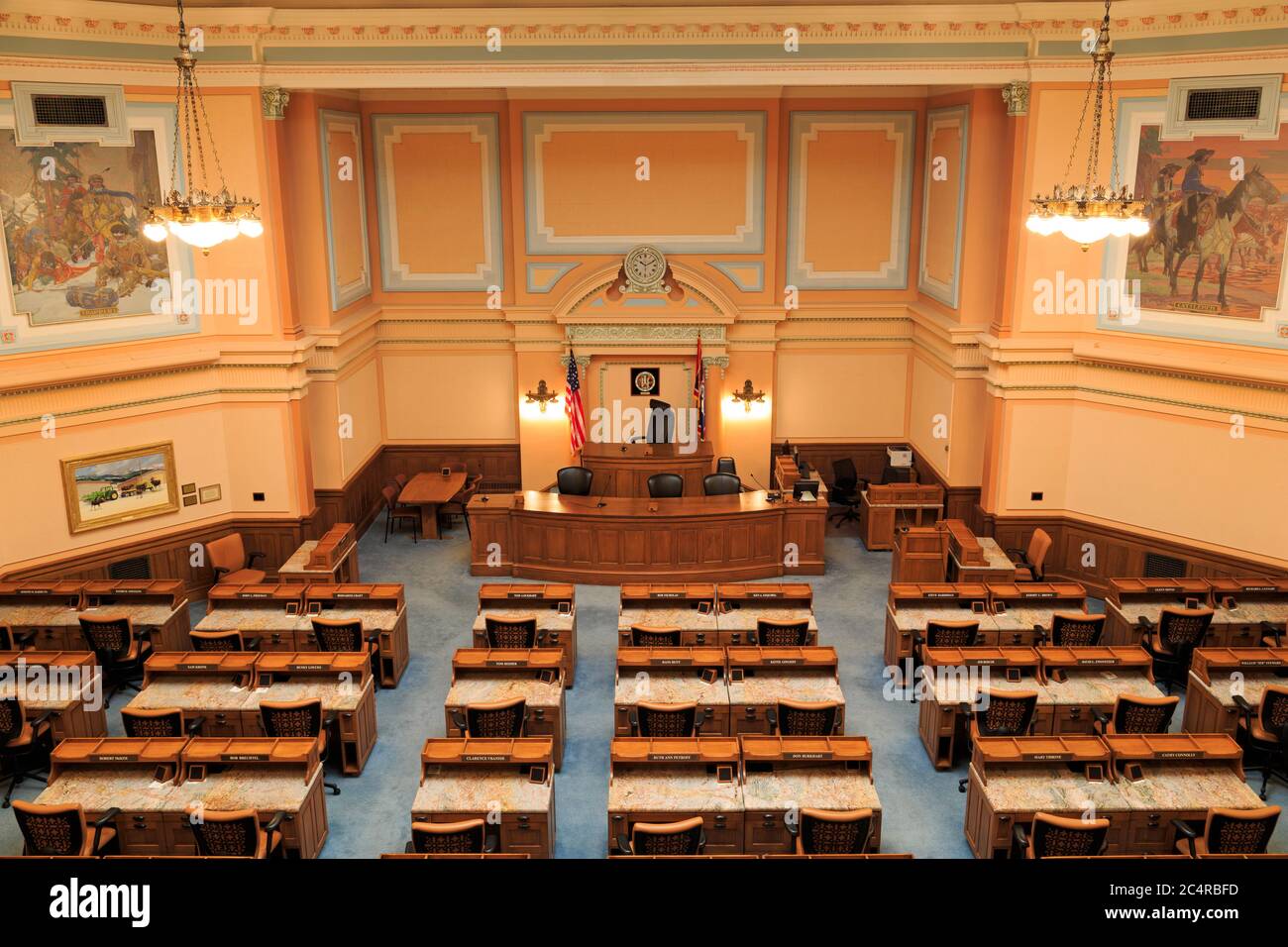 Chambre des représentants au Capitole de l'État, Cheyenne, Wyoming, USA Banque D'Images