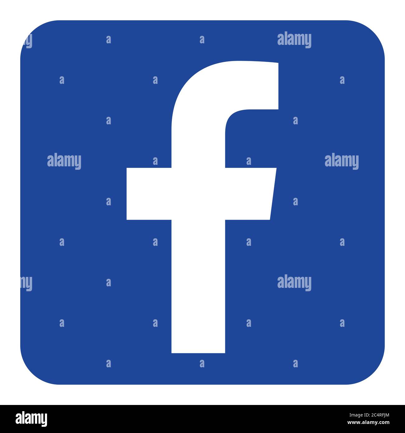 VORONEZH, RUSSIE - 21 NOVEMBRE 2019 : icône de carré de logo Facebook en bleu Illustration de Vecteur