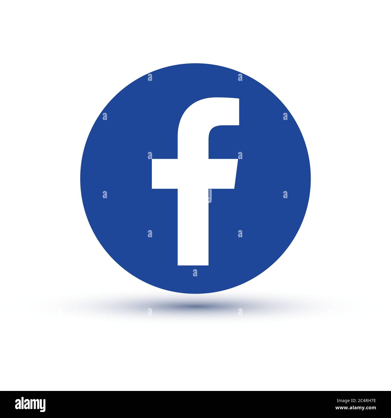 VORONEZH, RUSSIE - 31 JANVIER 2020 : logo Facebook icône ronde bleue avec ombre Illustration de Vecteur