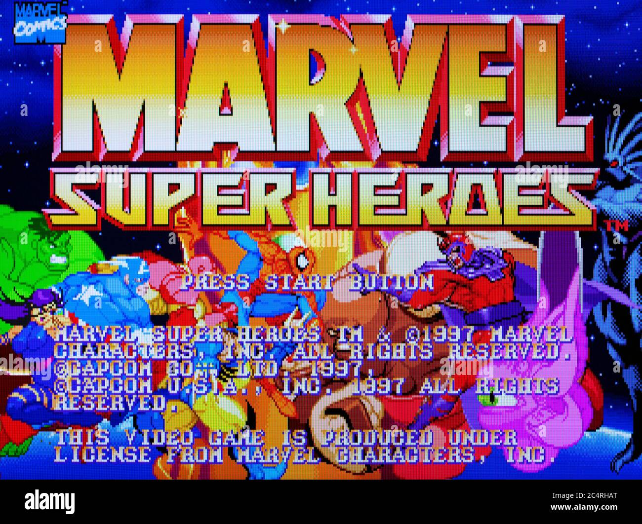 Marvel Super Heroes Sony PlayStation 1 PS1 PSX usage editorial uniquement Photo Stock Alamy