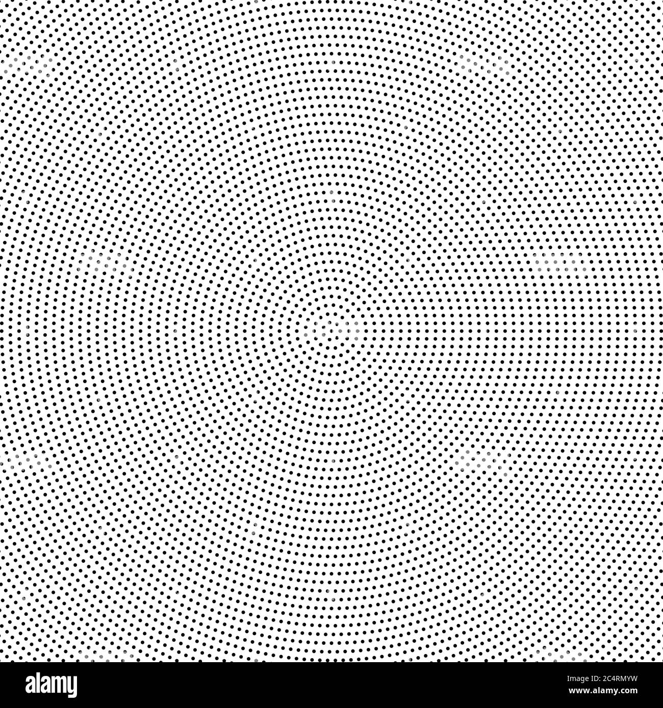 Arrière-plan en pointillés demi-tons uniformément distribués. Motif vectoriel d'effet demi-ton. Points circulaires isolés sur fond blanc. Illustration de Vecteur