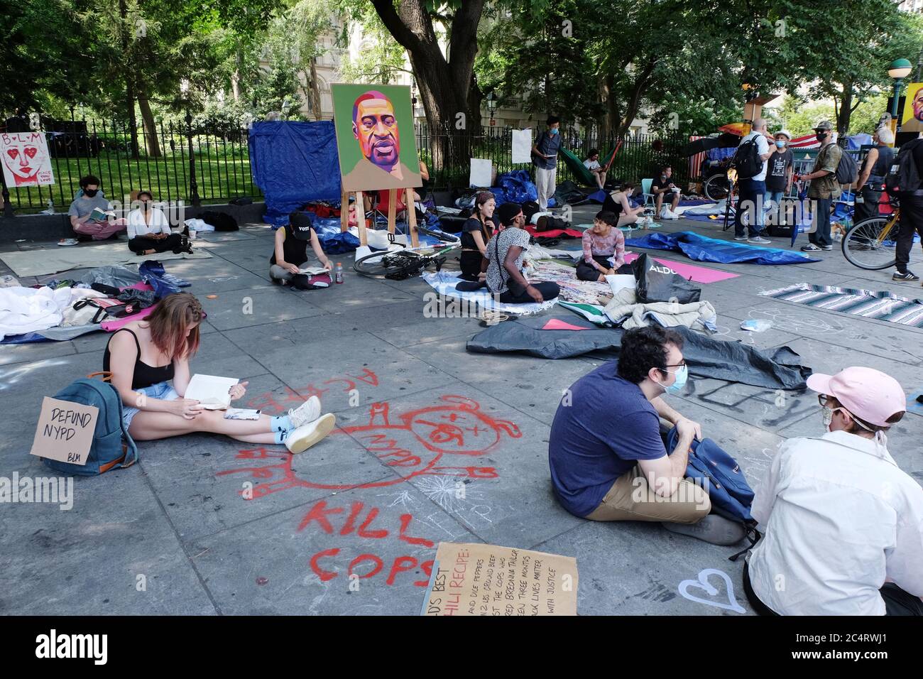 Occuper l'hôtel de ville de New York le 27 juin 2020 Banque D'Images