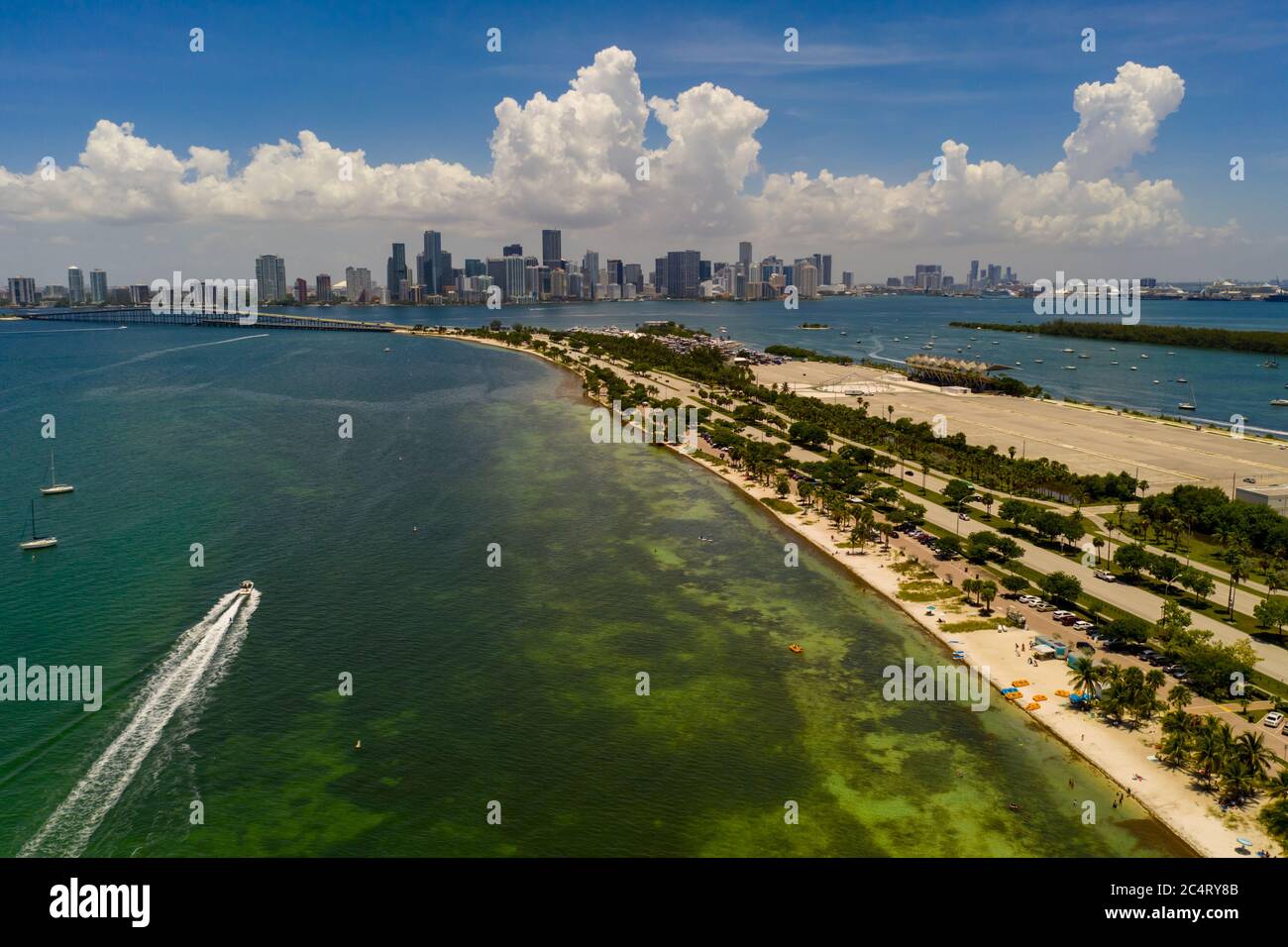Destination tropicale Miami Key Biscayne Banque D'Images