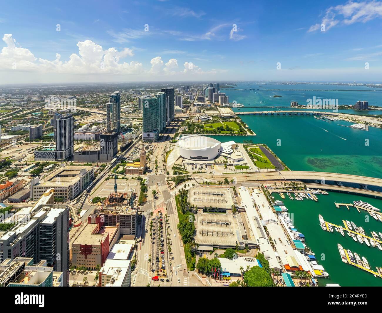 Earthview Downtown Miami FL photo aérienne Banque D'Images