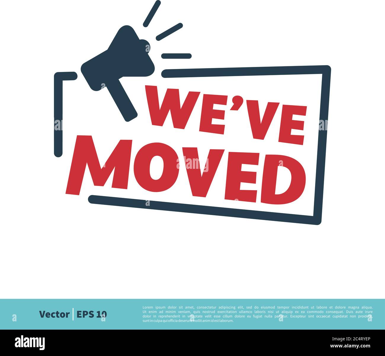 Nous avons déplacé Letter Vector Template Illustration Design. Vecteur EPS 10. Illustration de Vecteur