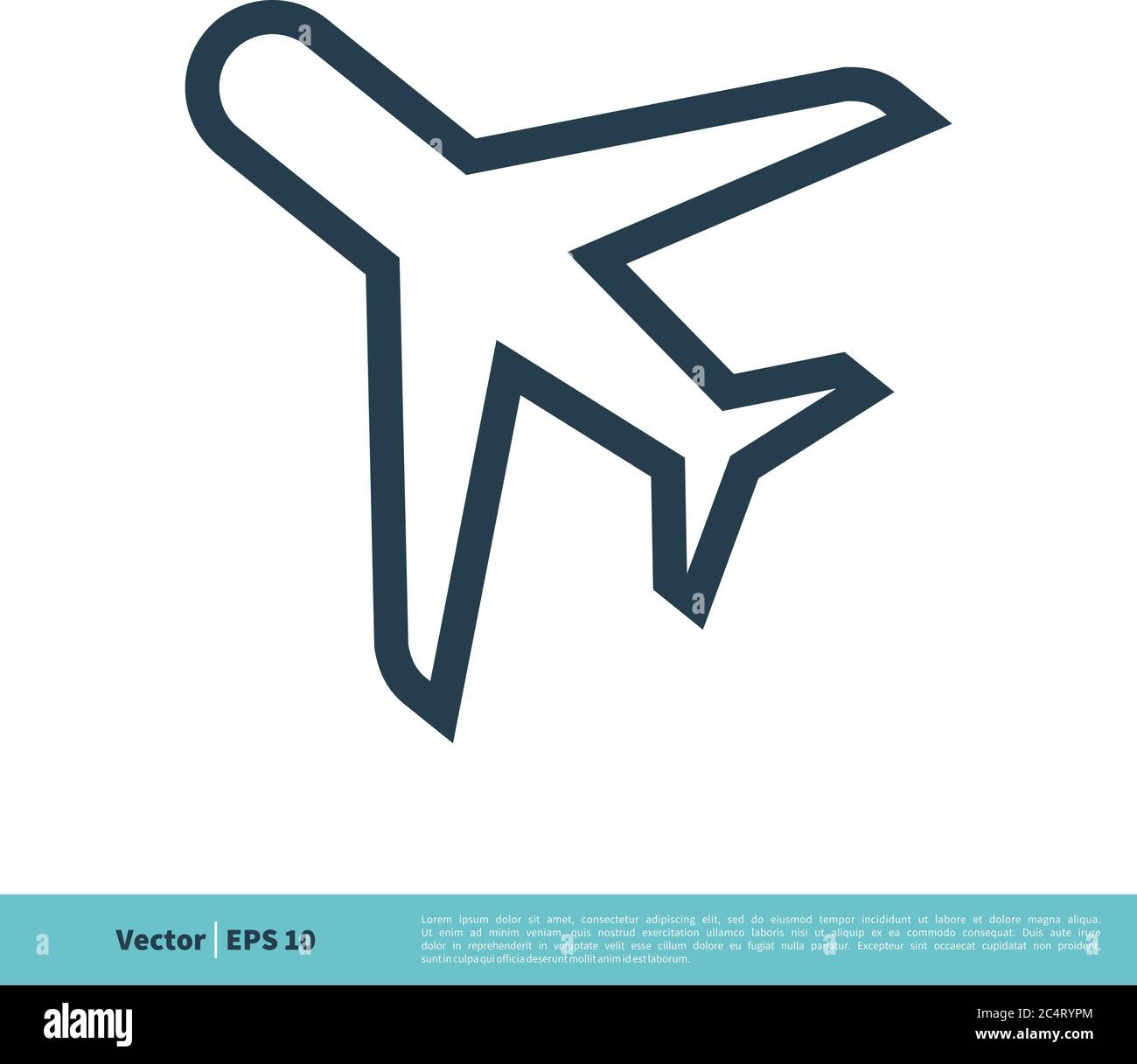Modèle d'illustration pour logo vectoriel d'icône de plan de jet. Vecteur EPS 10. Illustration de Vecteur