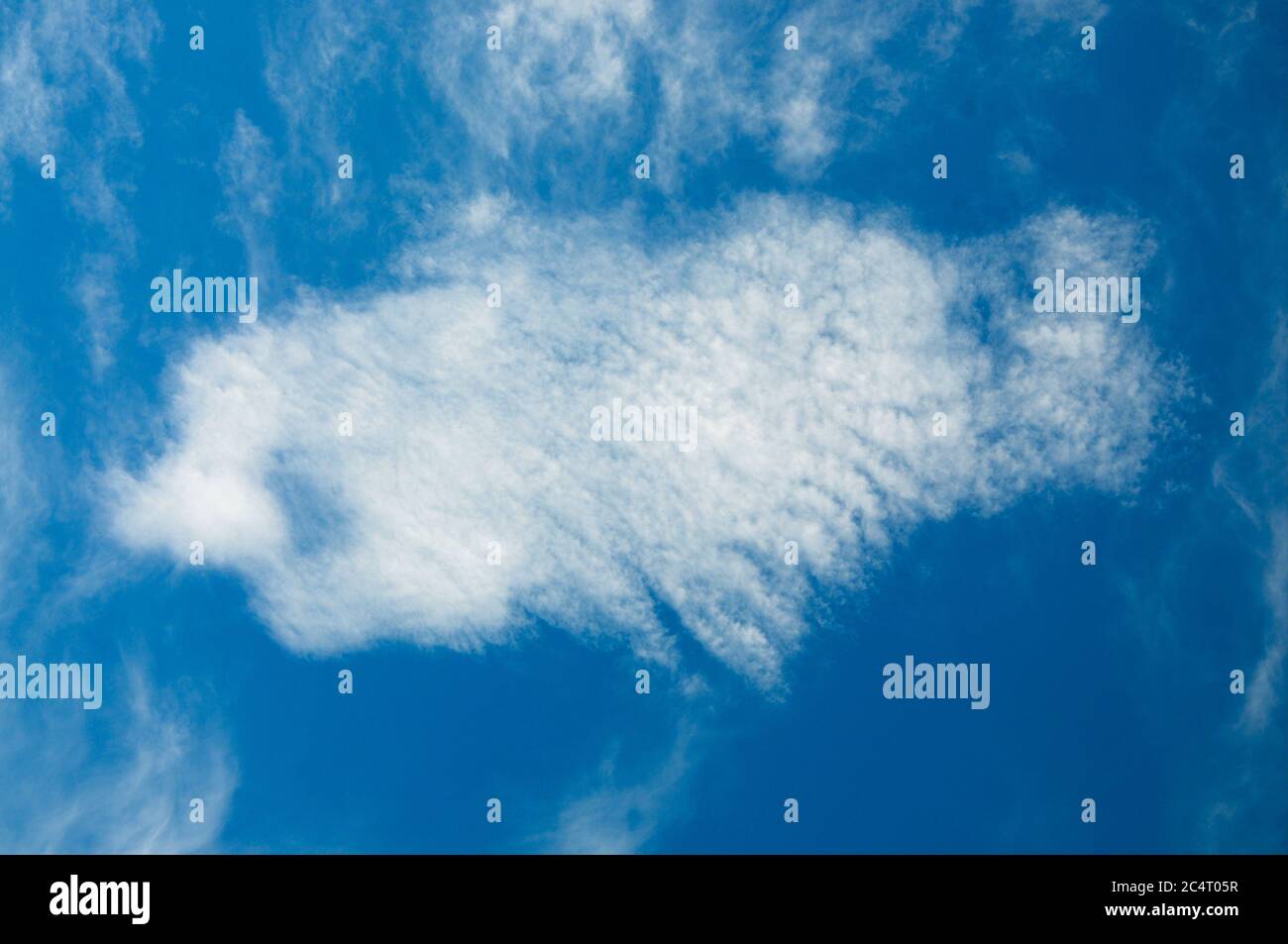 Portland. 29 juin 2020. Météo Royaume-Uni. Ciel bleu au-dessus de l'île de Portland avec un nuage ressemblant à un coelacanthe ou 'lungfish'. Crédit : stuart fretwell/Alay Live News Banque D'Images