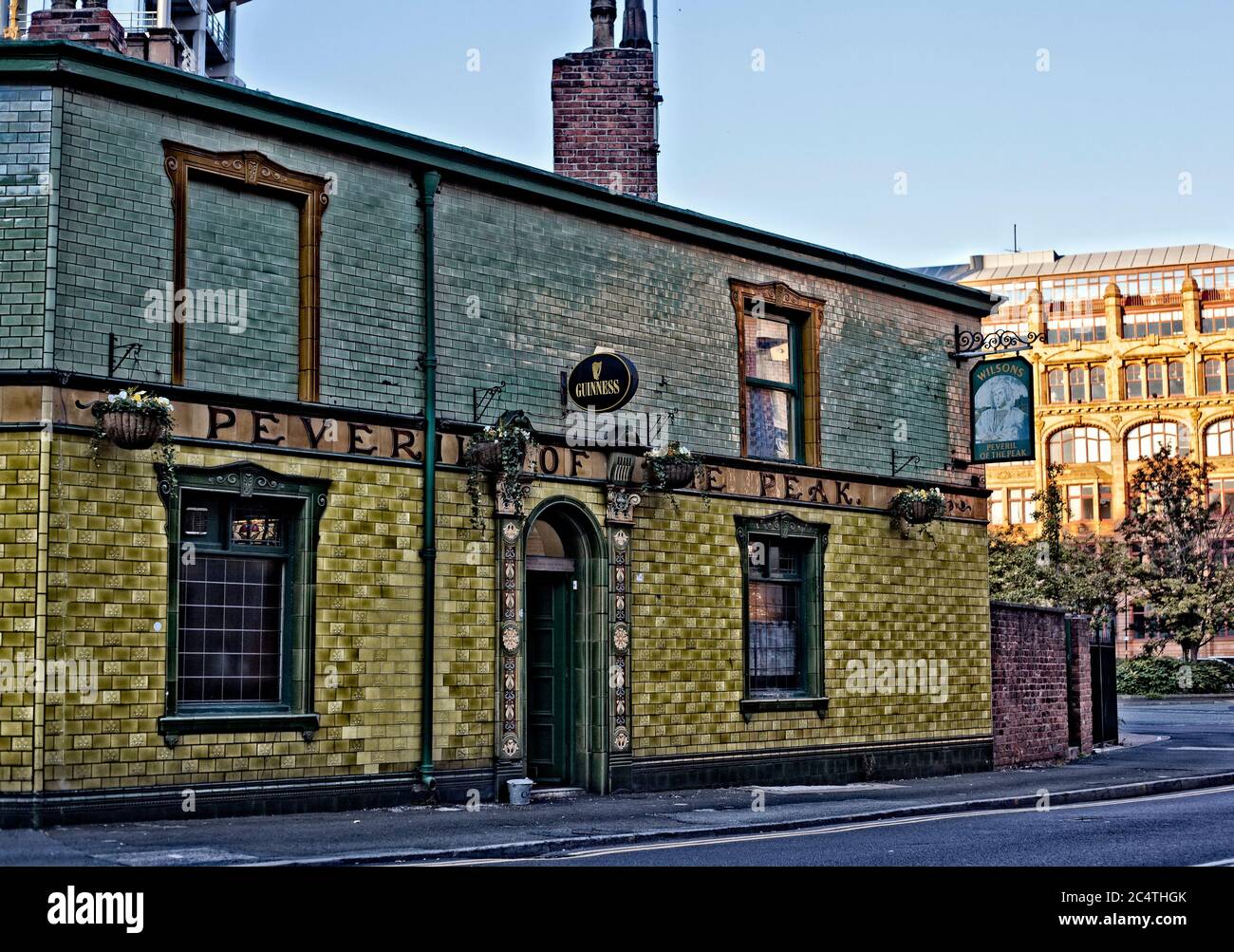 Pub, britannique, architecture, bâtiments, Manchester, élégant et rétro, pubs donné nouvelle vie, Peveril du pic, Guinness Banque D'Images