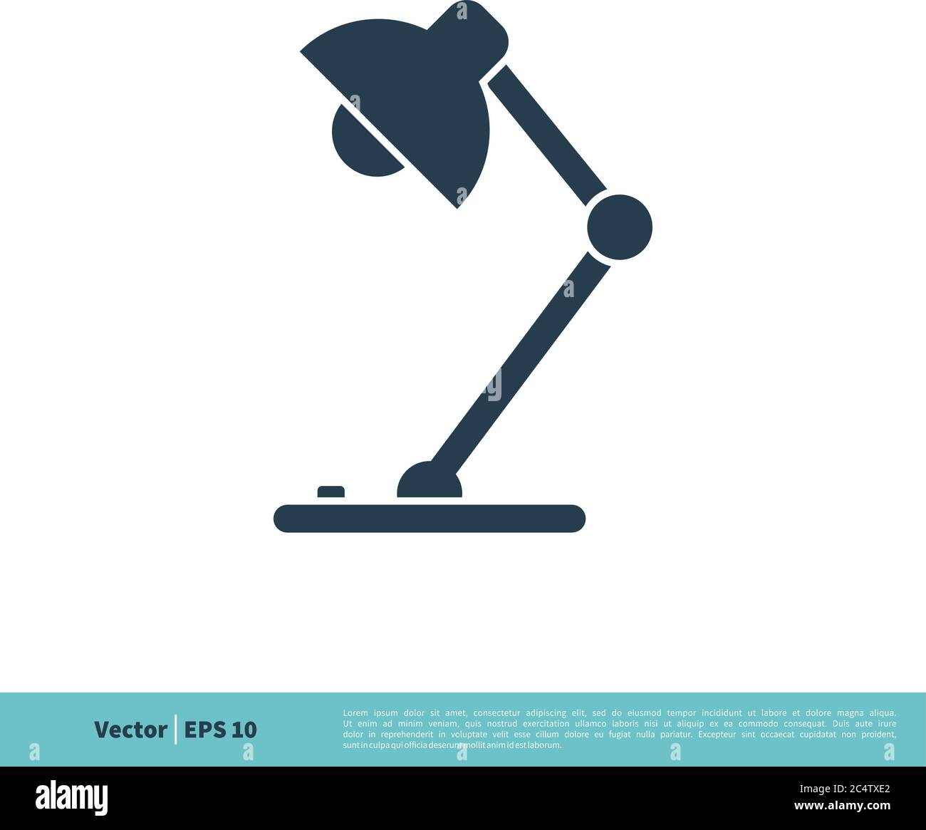 Lampe de bureau icône Vector logo Template Illustration Design. Vecteur EPS 10. Illustration de Vecteur