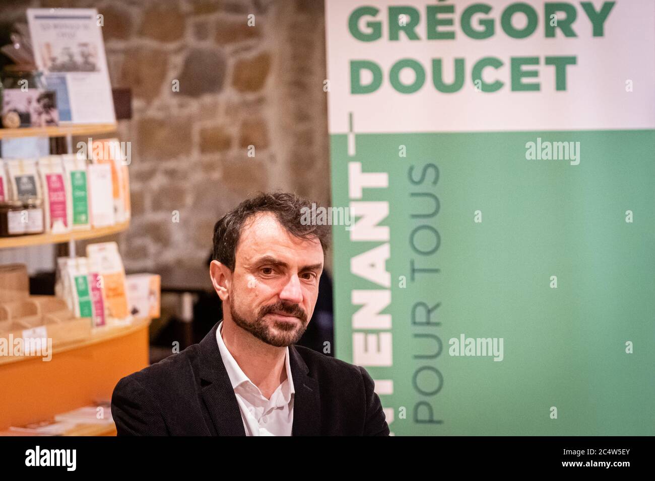 Grégory Doucet maire de Lyon Banque D'Images