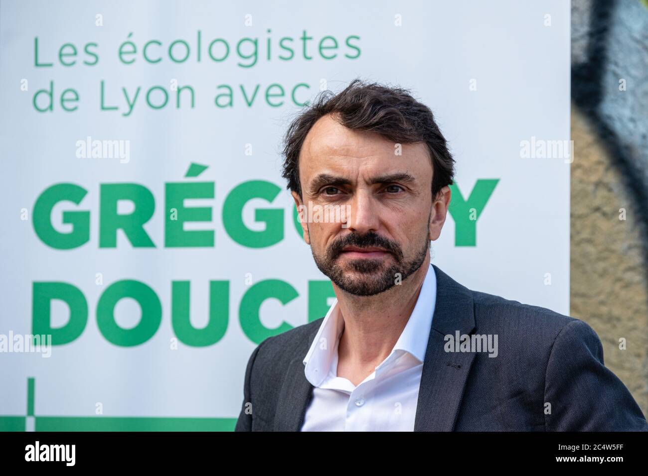 Grégory Doucet maire de Lyon Banque D'Images