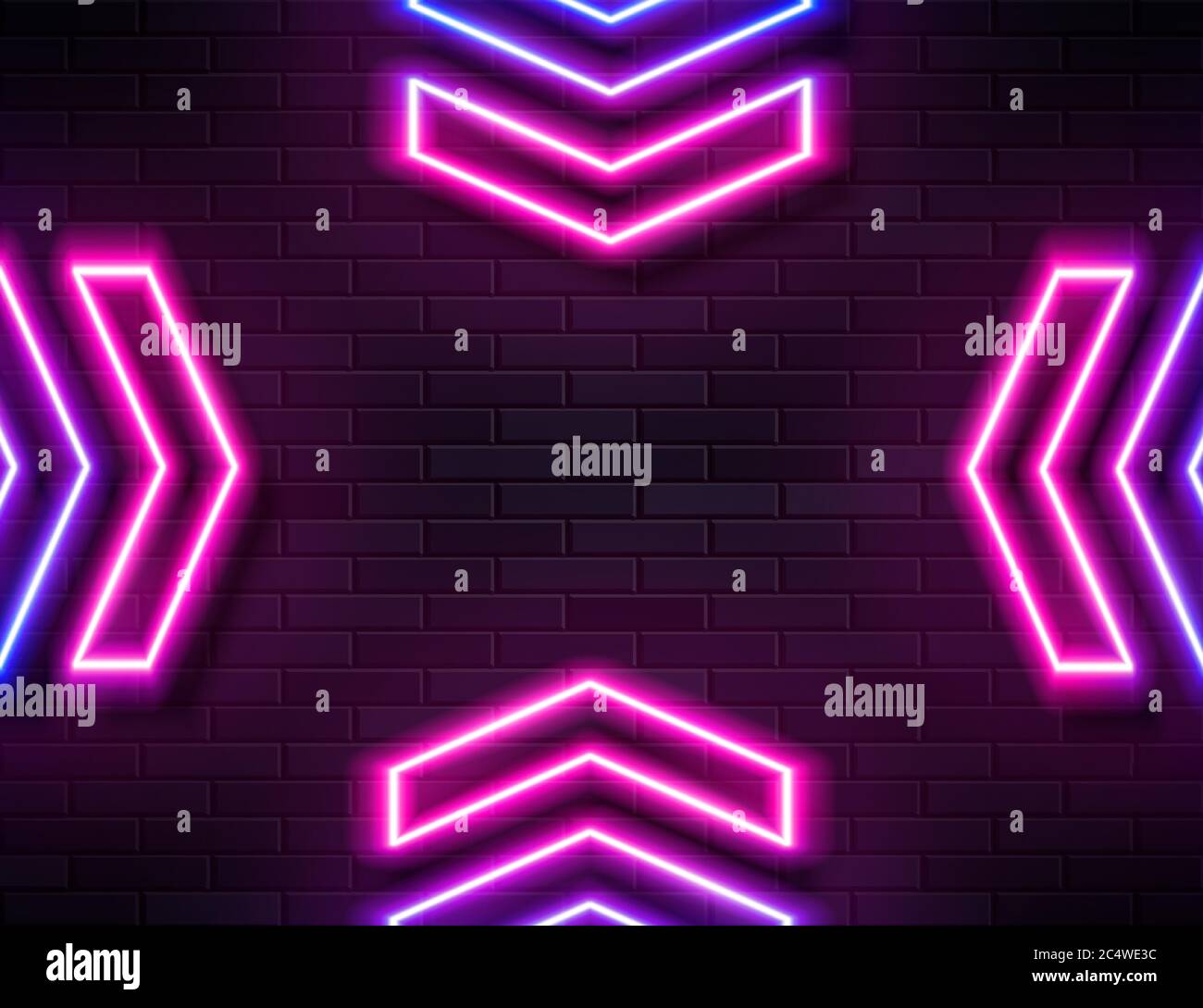 Flèches lumineuses de dégradé bleu et rose fluo futuriste Fi Modern Sci Illustration de Vecteur