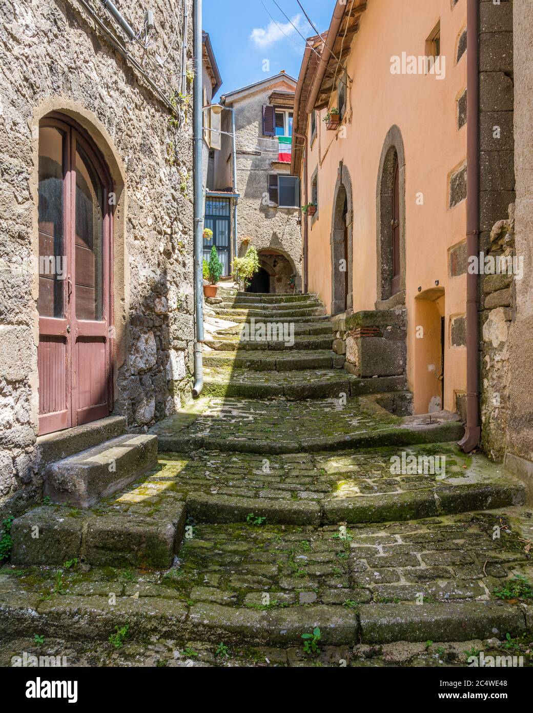 Patrica, belle petite ville de la province de Frosinone, Latium, Italie. Banque D'Images