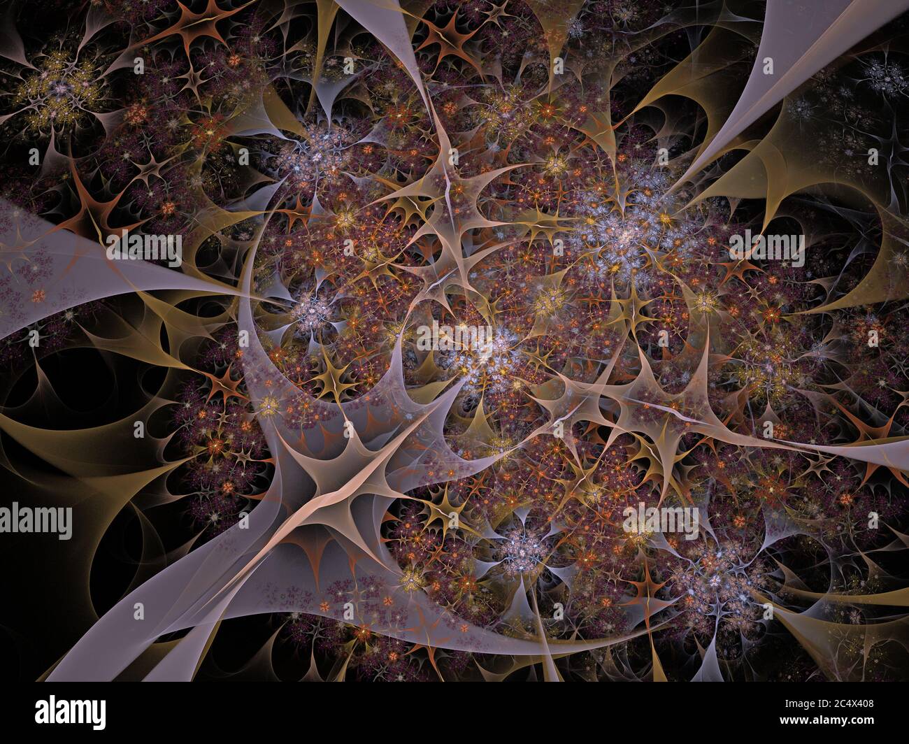 Art fractal flamme complexe Banque D'Images
