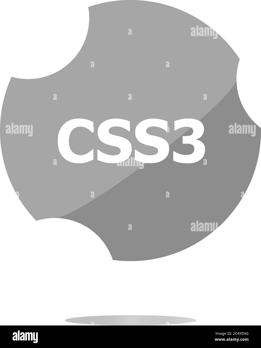 L'icône web de style css isolé sur blanc, icône web Banque D'Images