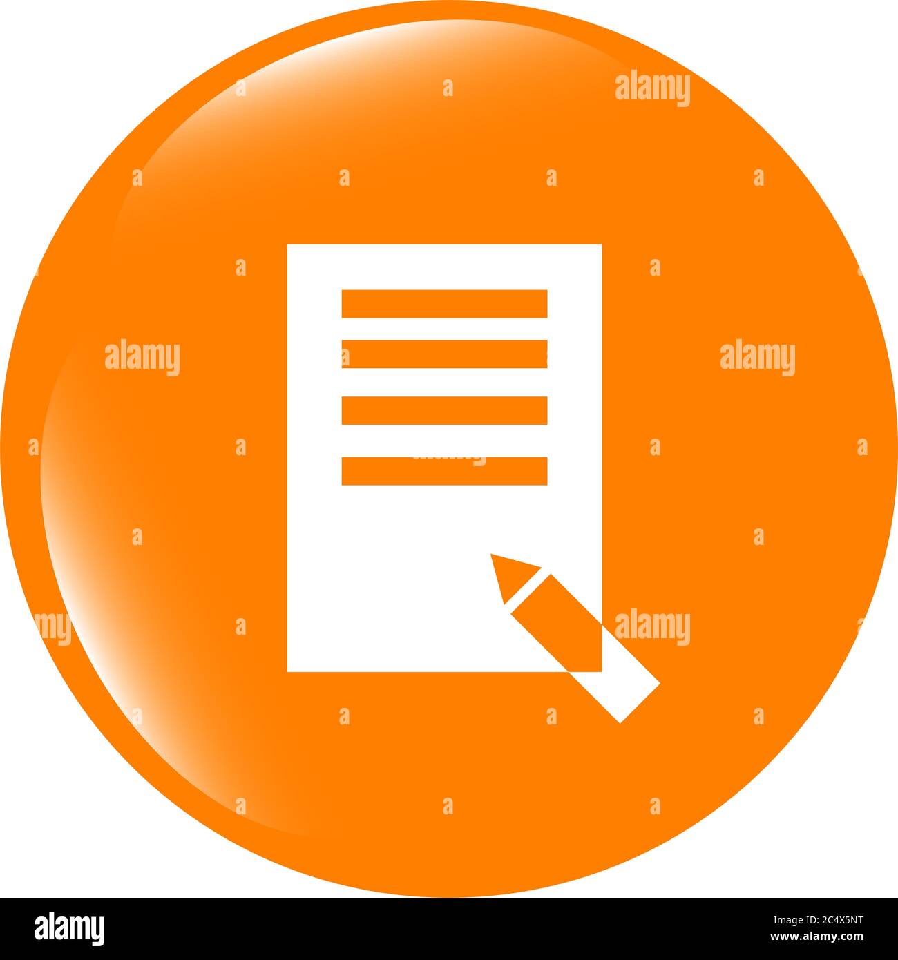 Modifier document signer l'icône. Le bouton Modifier le contenu. L'interface utilisateur moderne bouton site web Banque D'Images