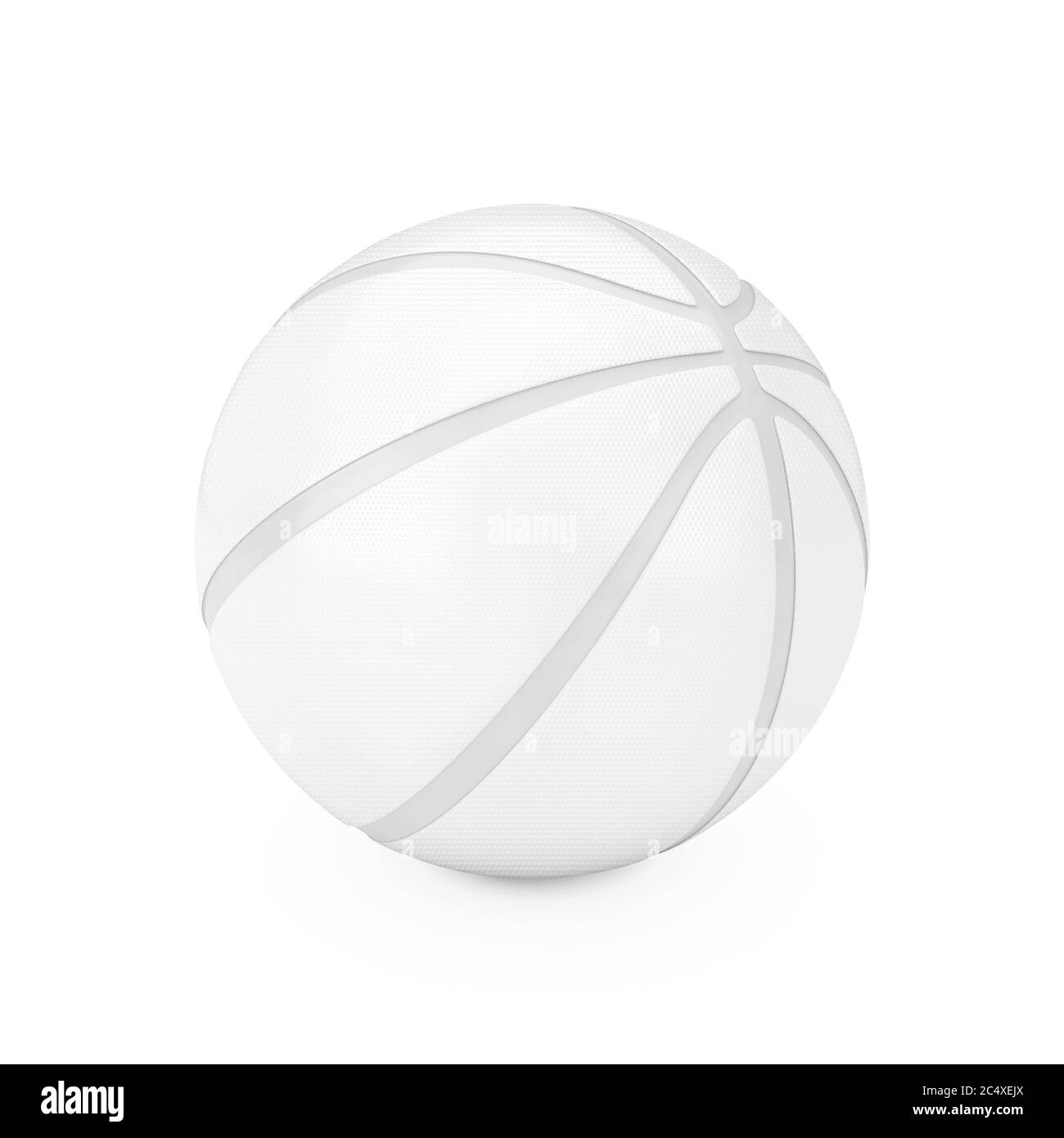Ballon De Basket Blanc En Argile Sur Fond Blanc Rendu 3d Photo Stock Alamy