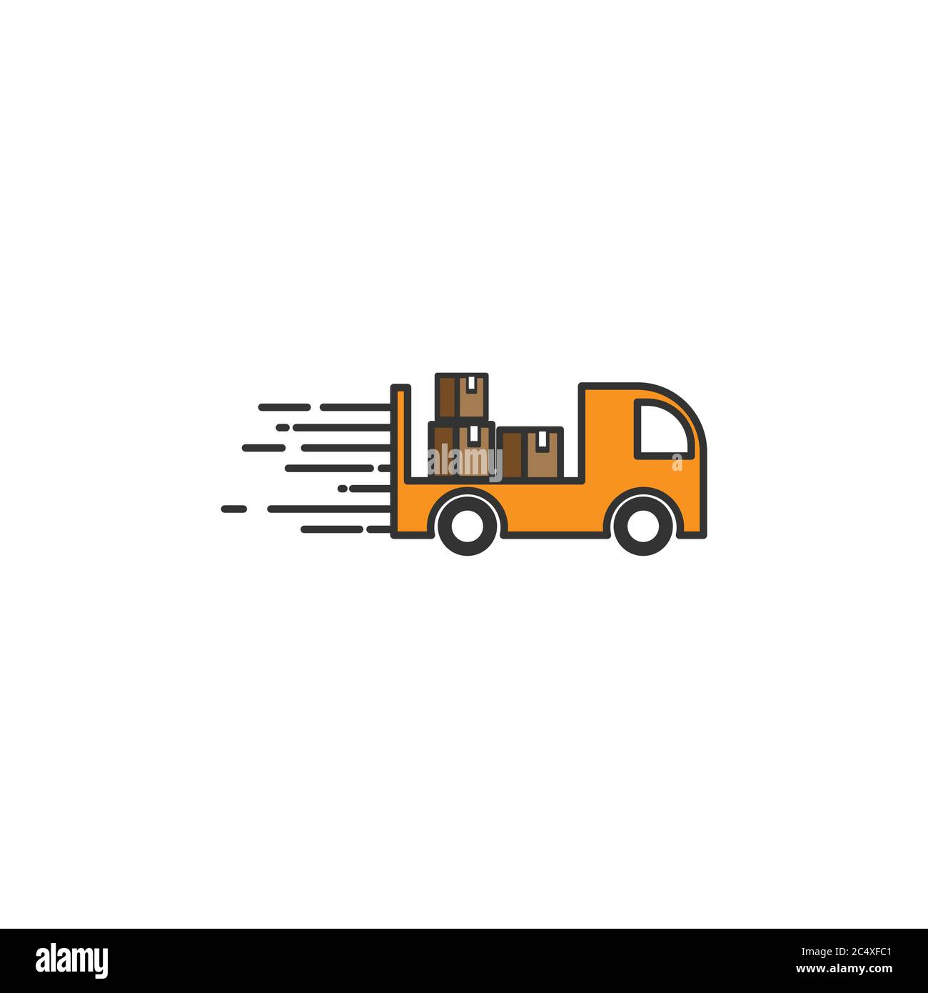 illustration du modèle de conception de vecteur pour camion utilitaire rapide Illustration de Vecteur