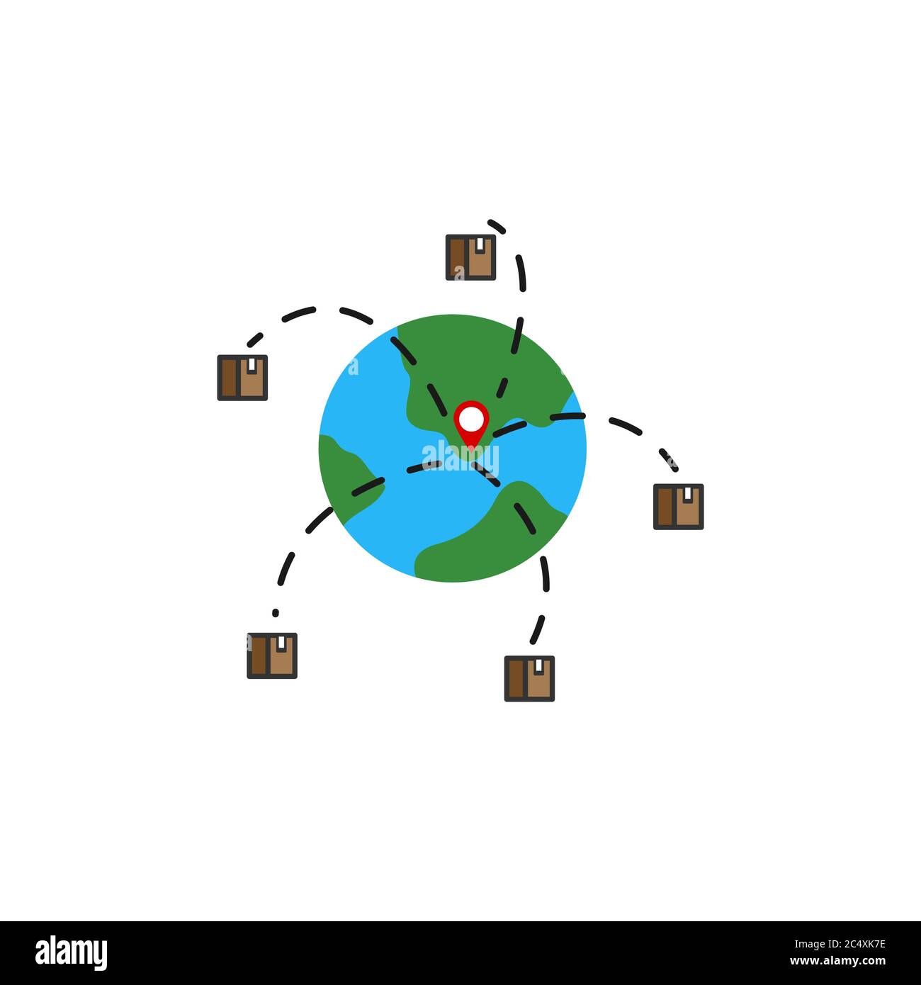 illustration du modèle de conception de vecteur d'expédition internationale Illustration de Vecteur
