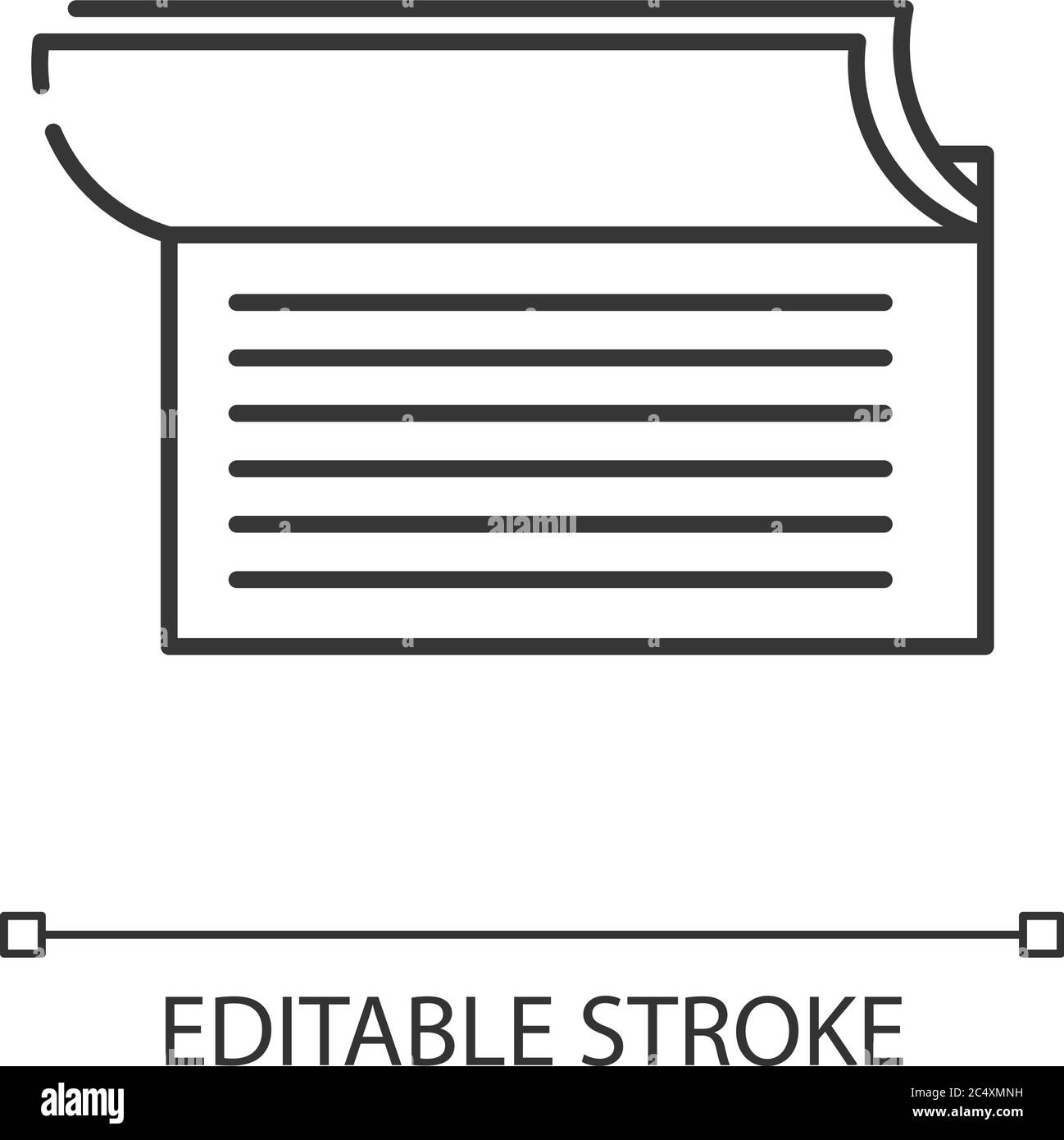 Icône linéaire du livre de chèques Illustration de Vecteur