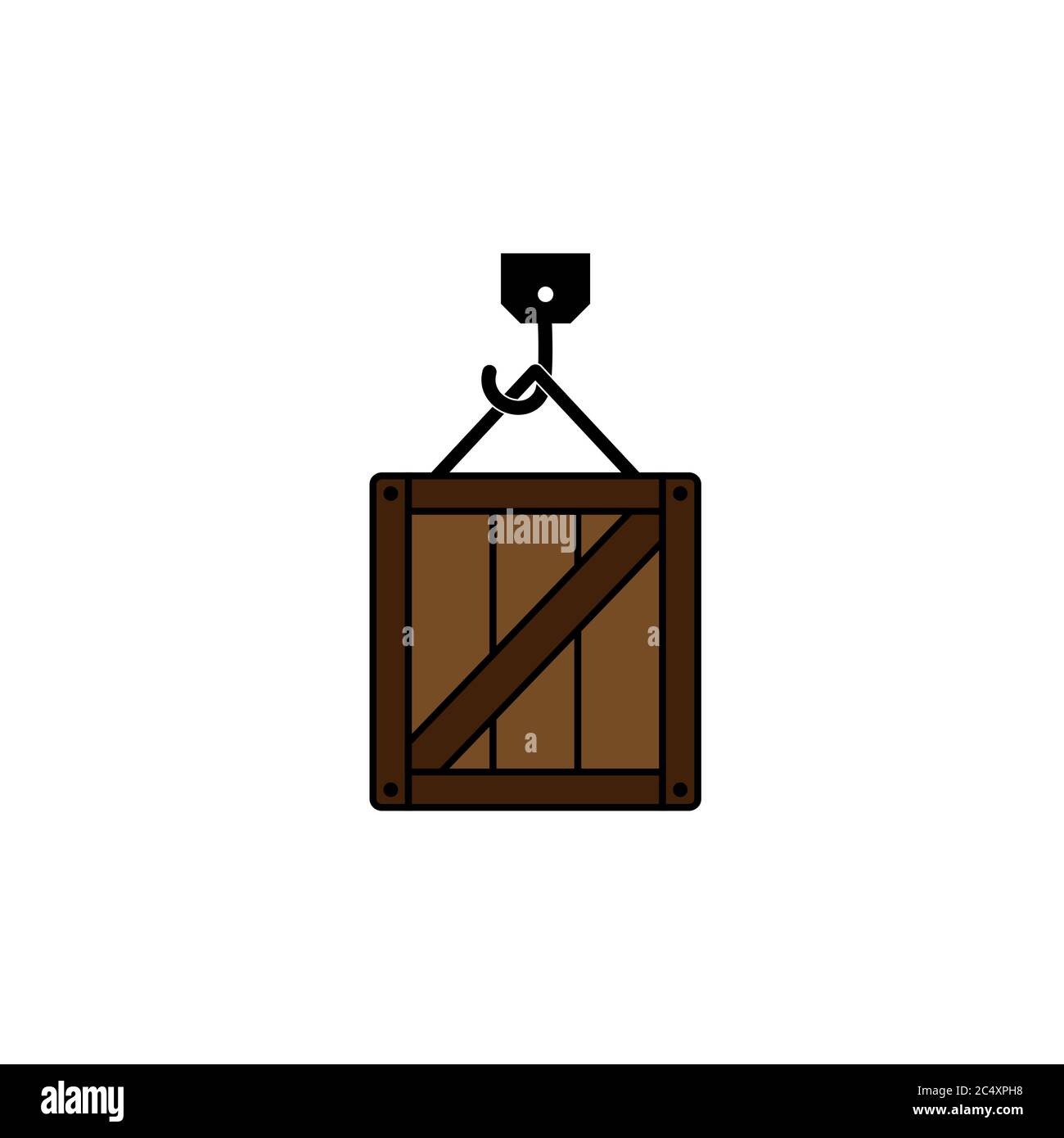 illustration du modèle de conception de boîte en bois Illustration de Vecteur