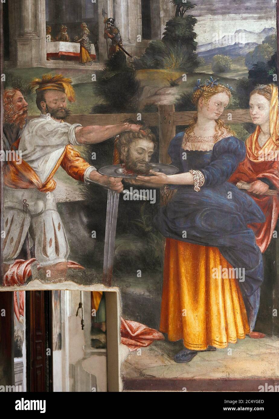 Italie Lombardie Milan - Eglise de San Maurizio al Monastero maggiore - Chapelle de Saint Jean Baptiste - Chef de Saint Jean Baptiste Banque D'Images