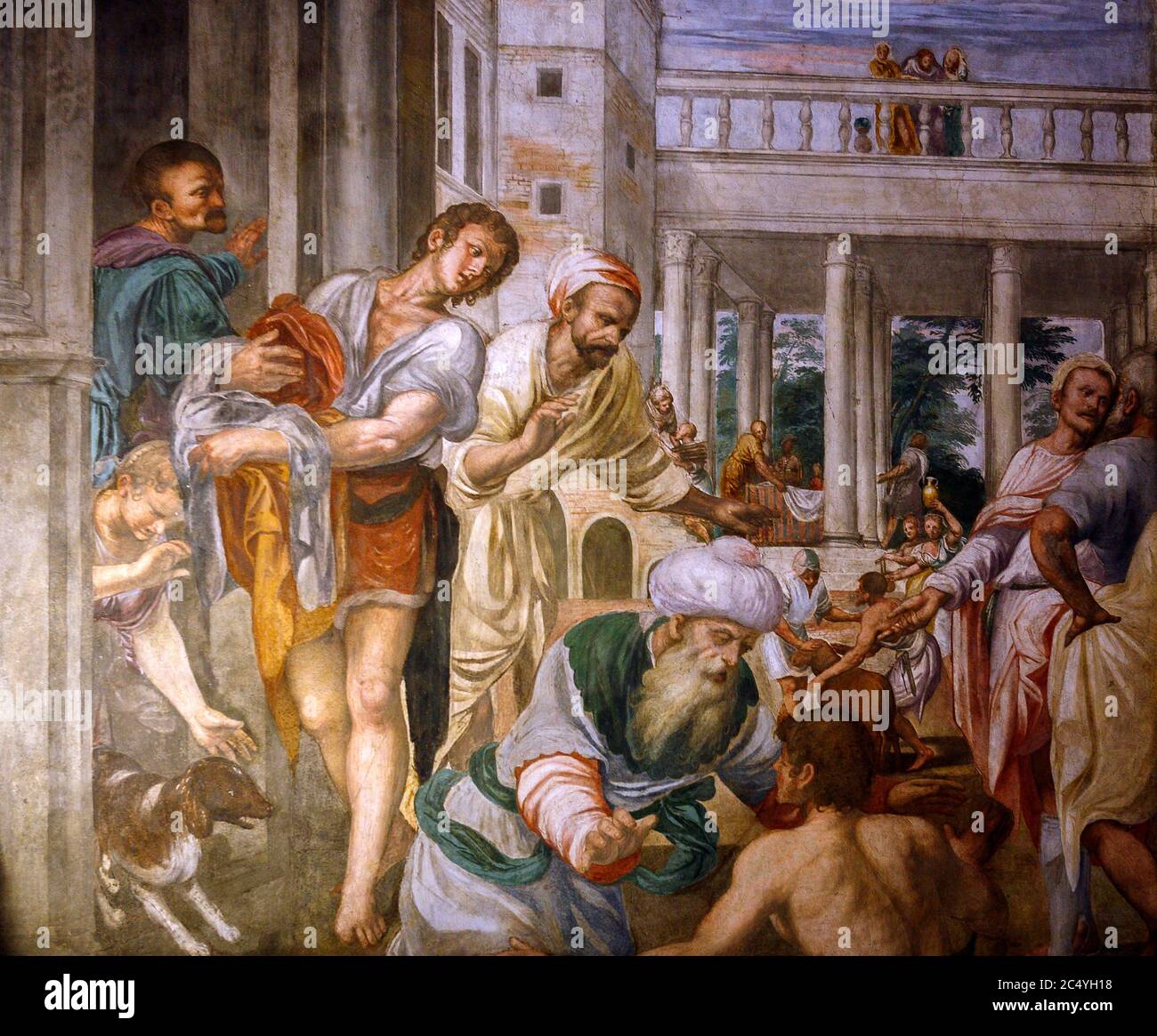 Italie Lombardie Milan - Eglise de San Maurizio al Monastero Maggiore - Retour du fils prodigue Banque D'Images