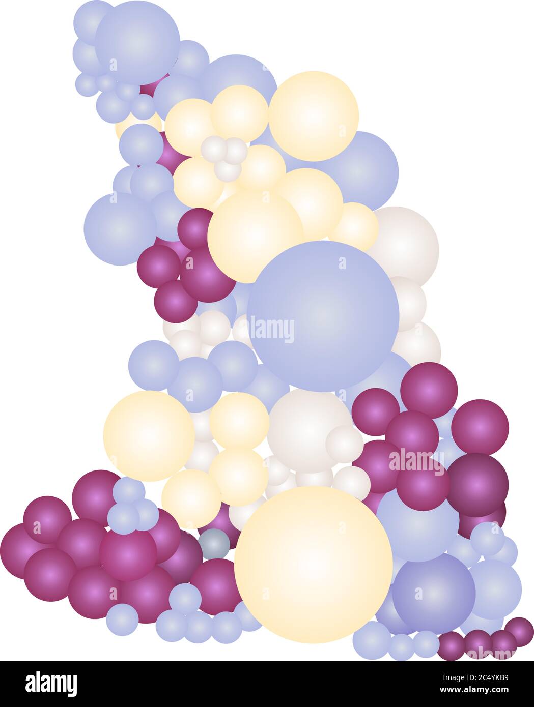 Ensemble de ballons décoratifs avec vecteur de fond blanc Illustration de Vecteur