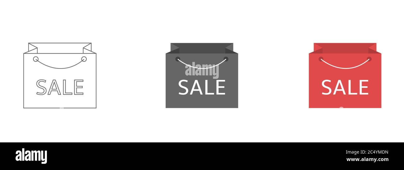 Icônes de sac à provisions Illustration de Vecteur