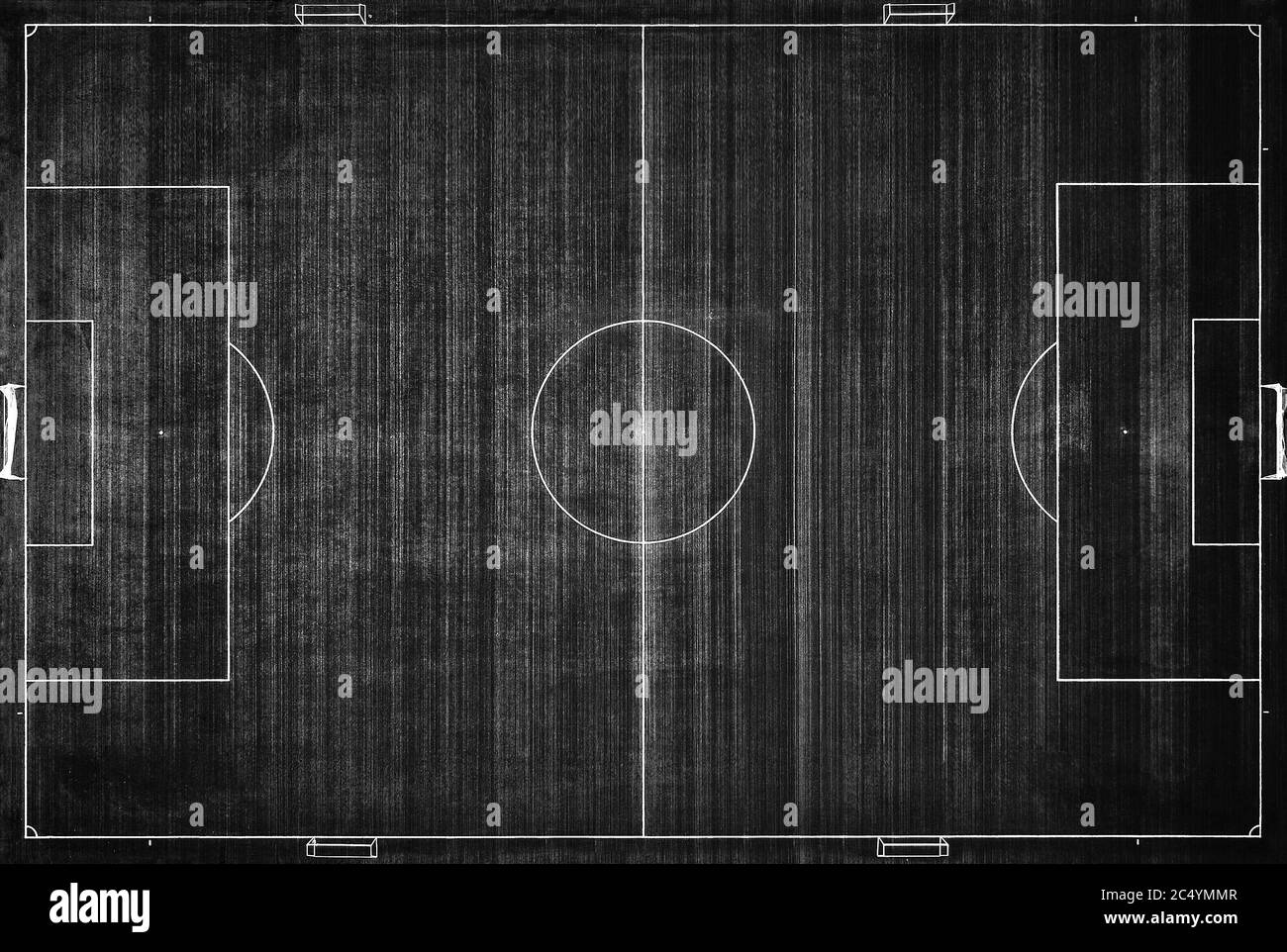 Terrain de football d'en haut. Terrain d'entraînement, vue aérienne Banque D'Images
